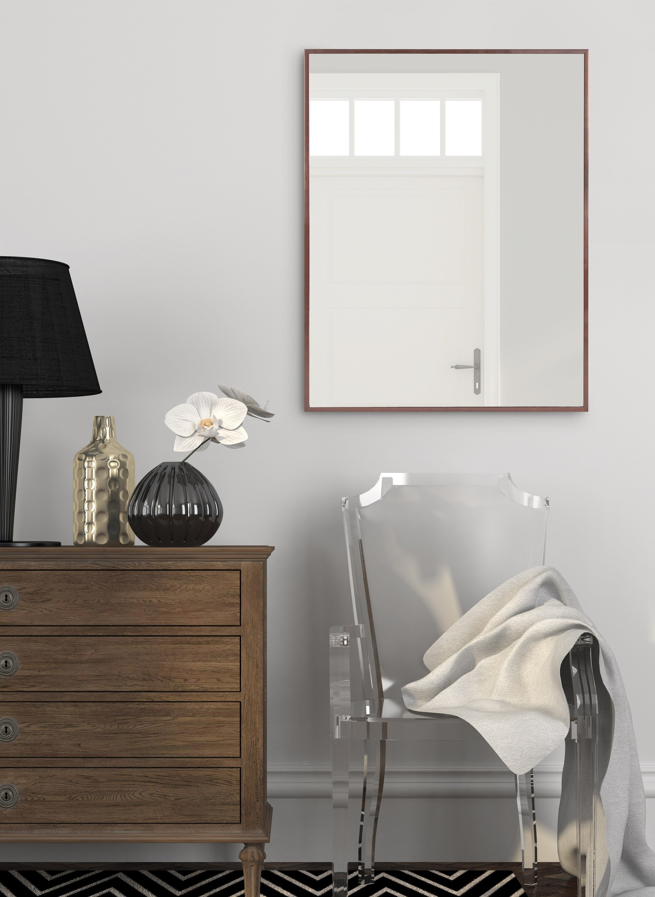 Rhodes Framed Wall Mirror by kateandlaurel - product image 11 for Resin Society
