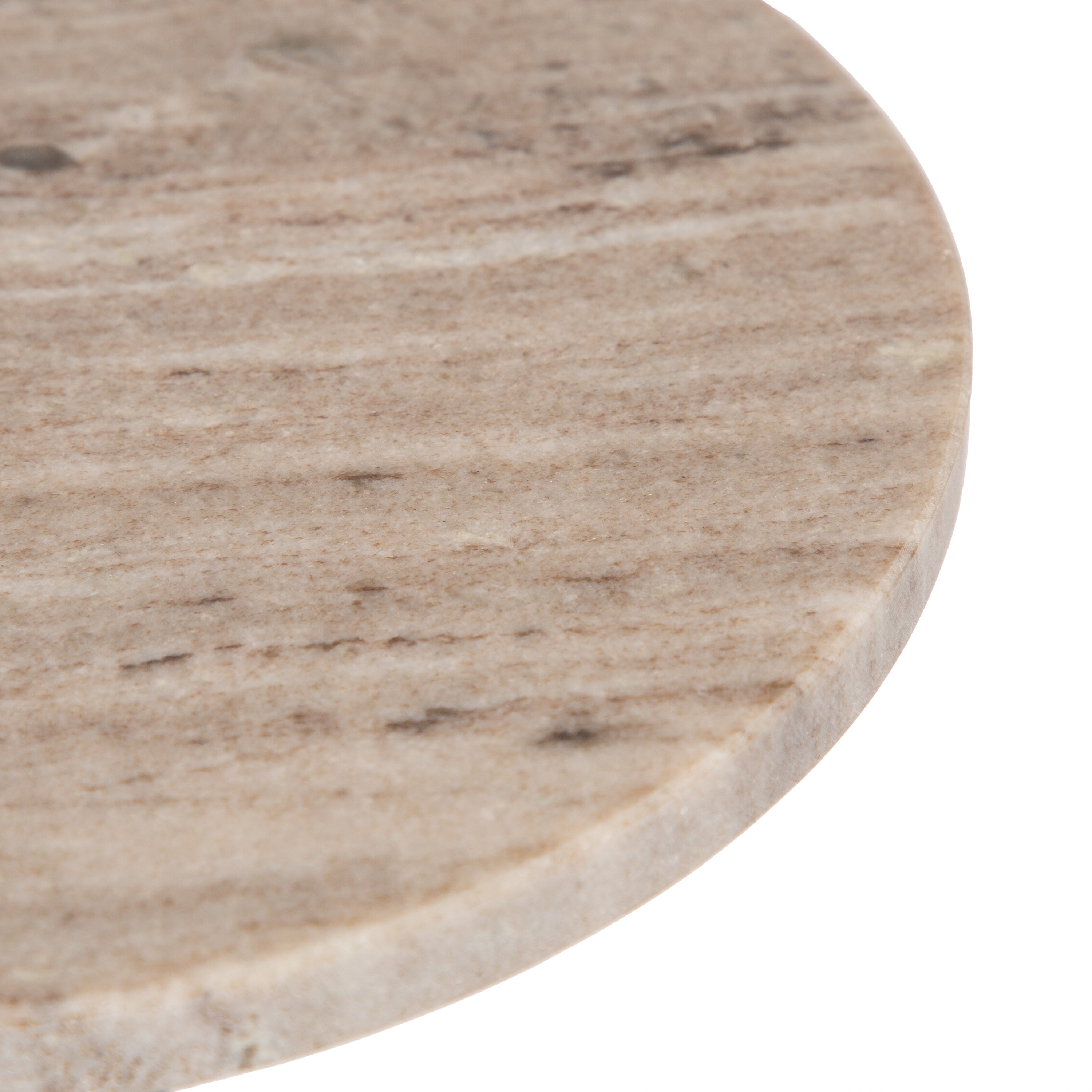Baronet Round Marble and Metal Table