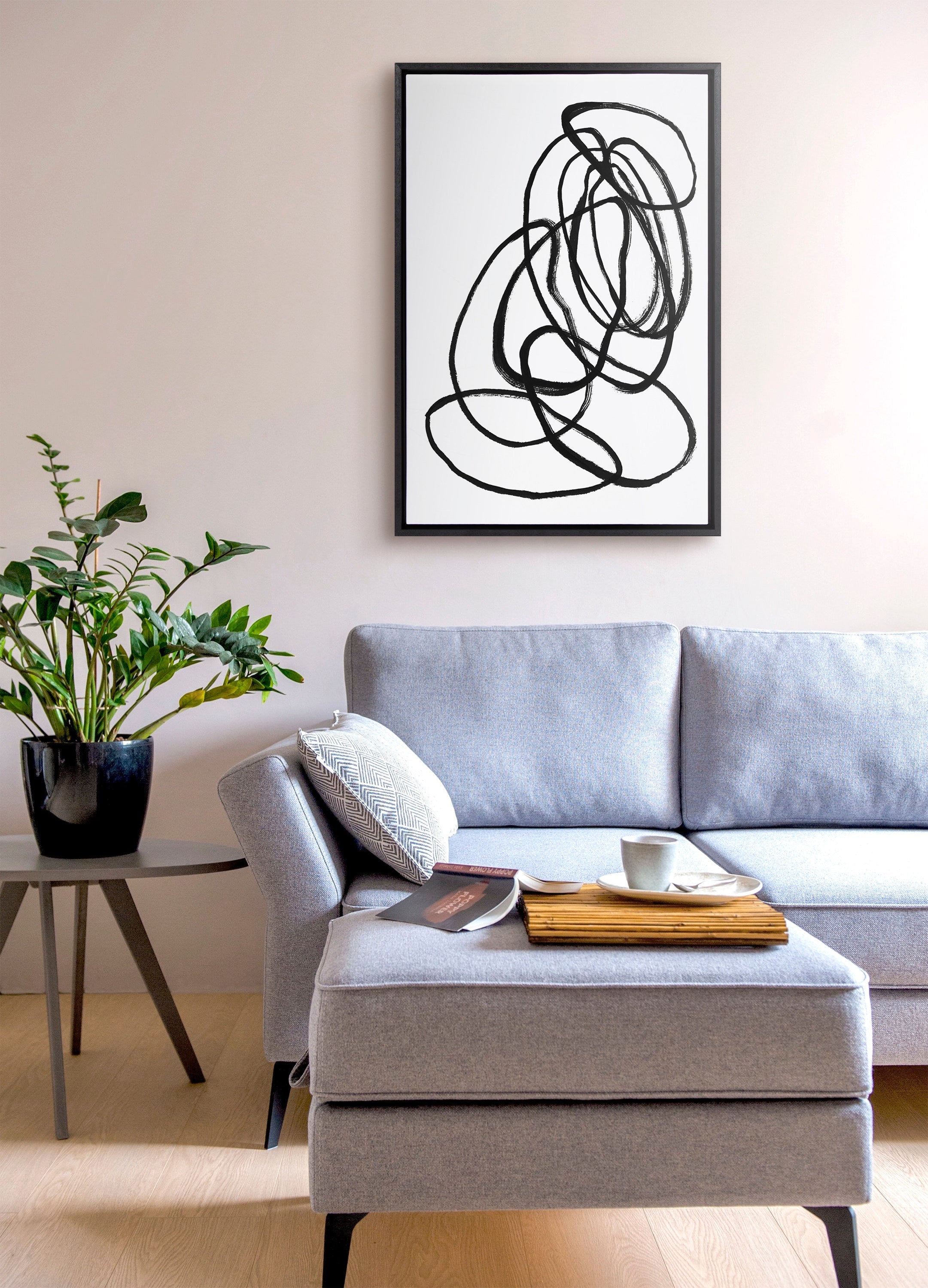 Sylvie Ring of Light 2 Framed Canvas by kateandlaurel - product image 13 for Resin Society