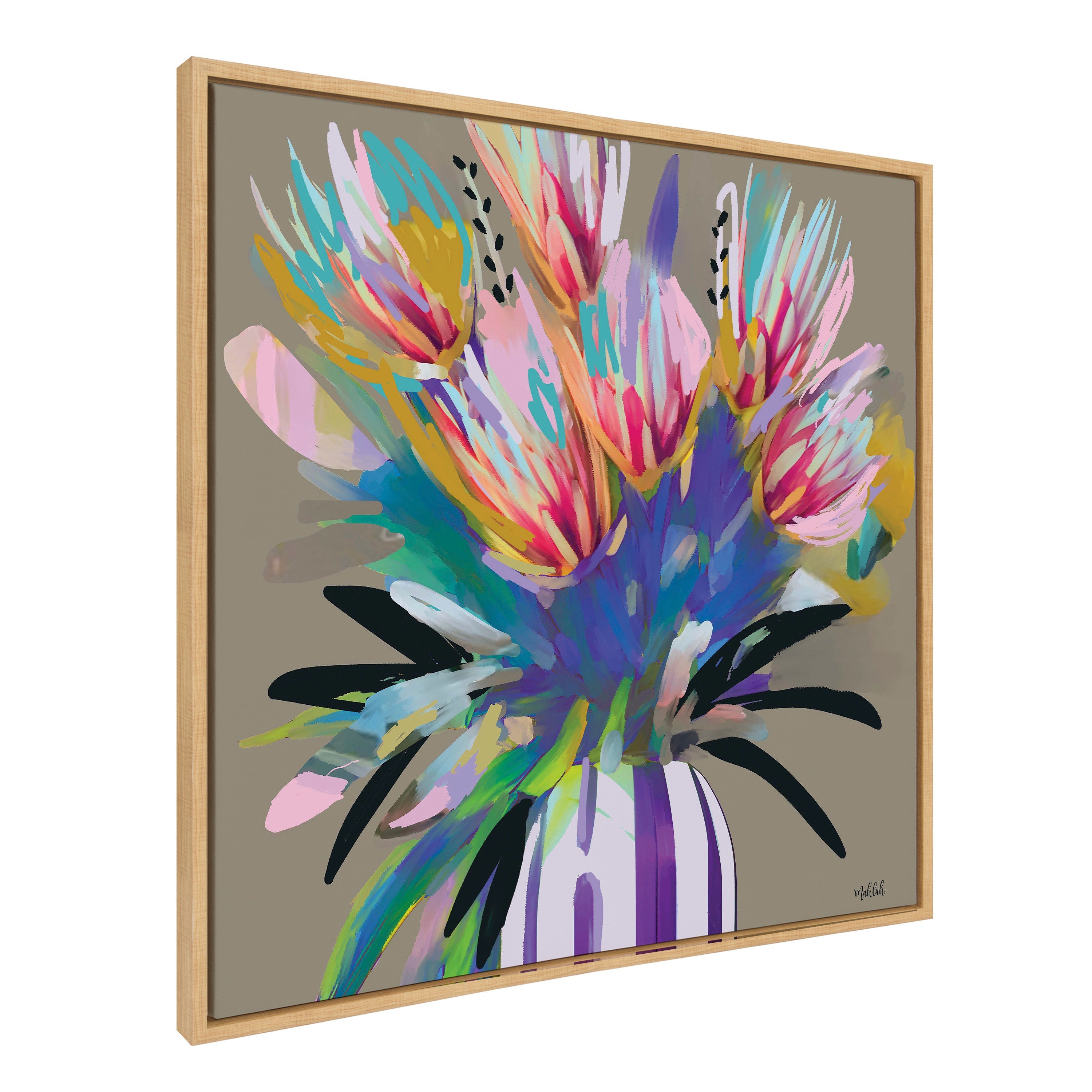 Sylvie Bright Flowers Framed Canvas by Inkheart Designs