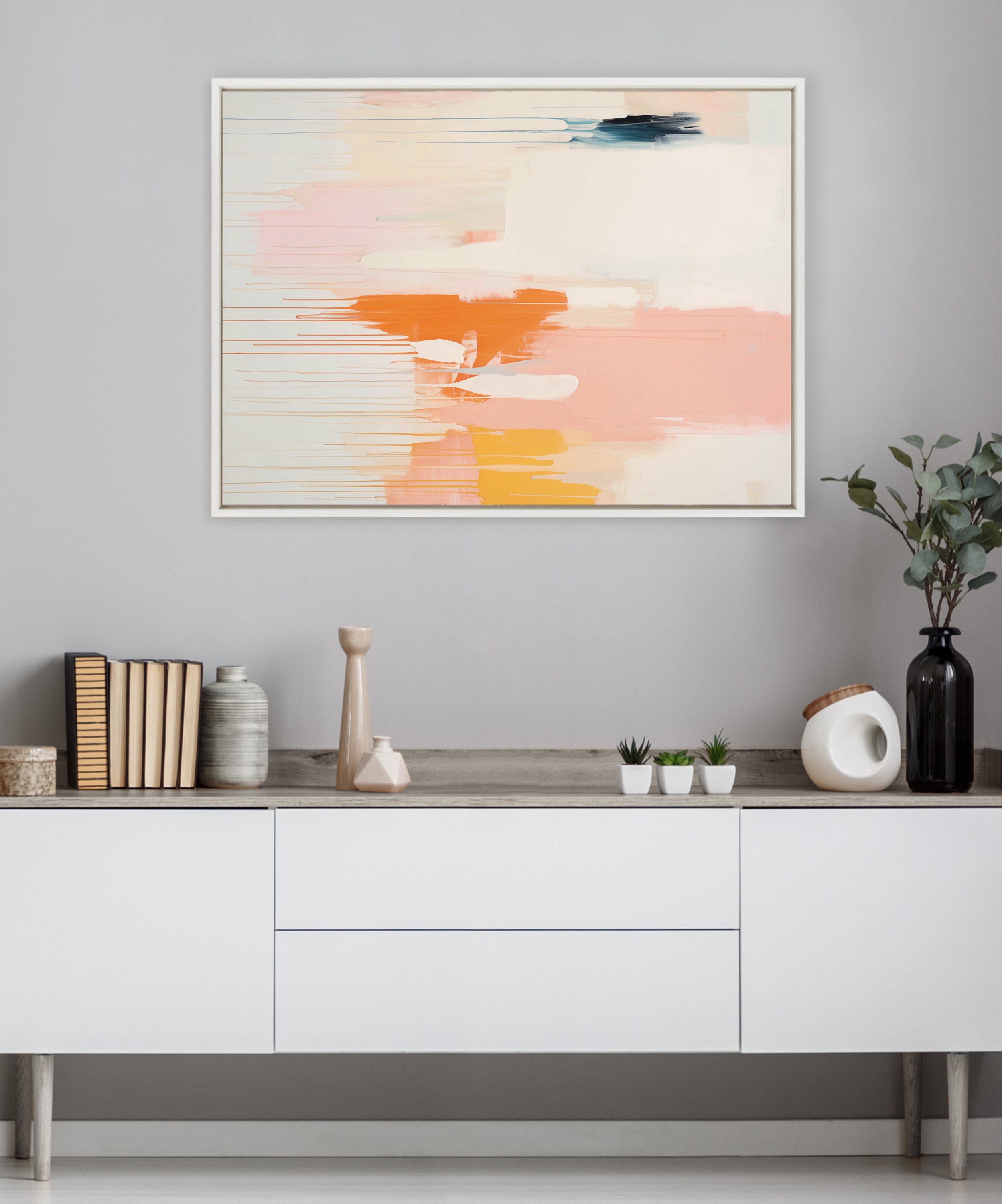 Sylvie Fiesta Abstract Framed Canvas by Amy Lighthall