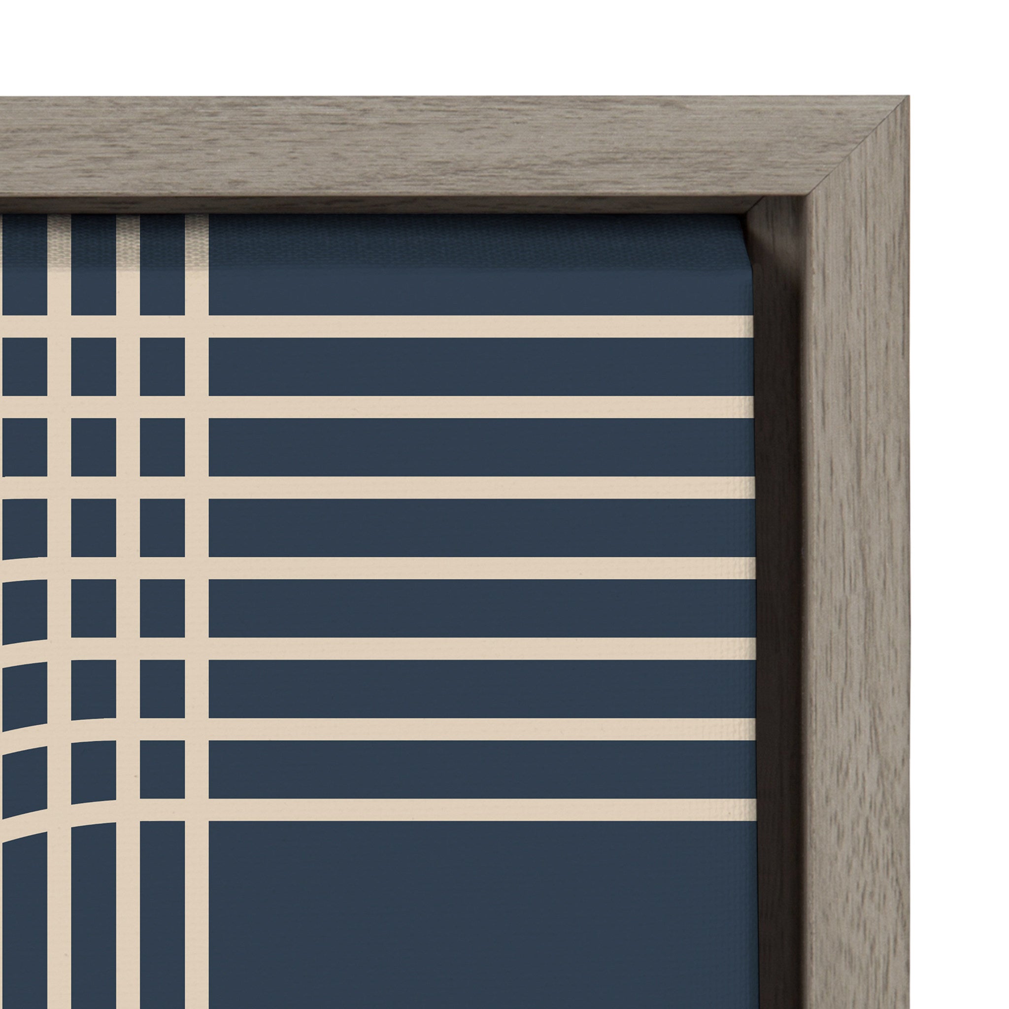 Sylvie Lines in Blue Framed Canvas Set by kateandlaurel - product image 3 for Resin Society