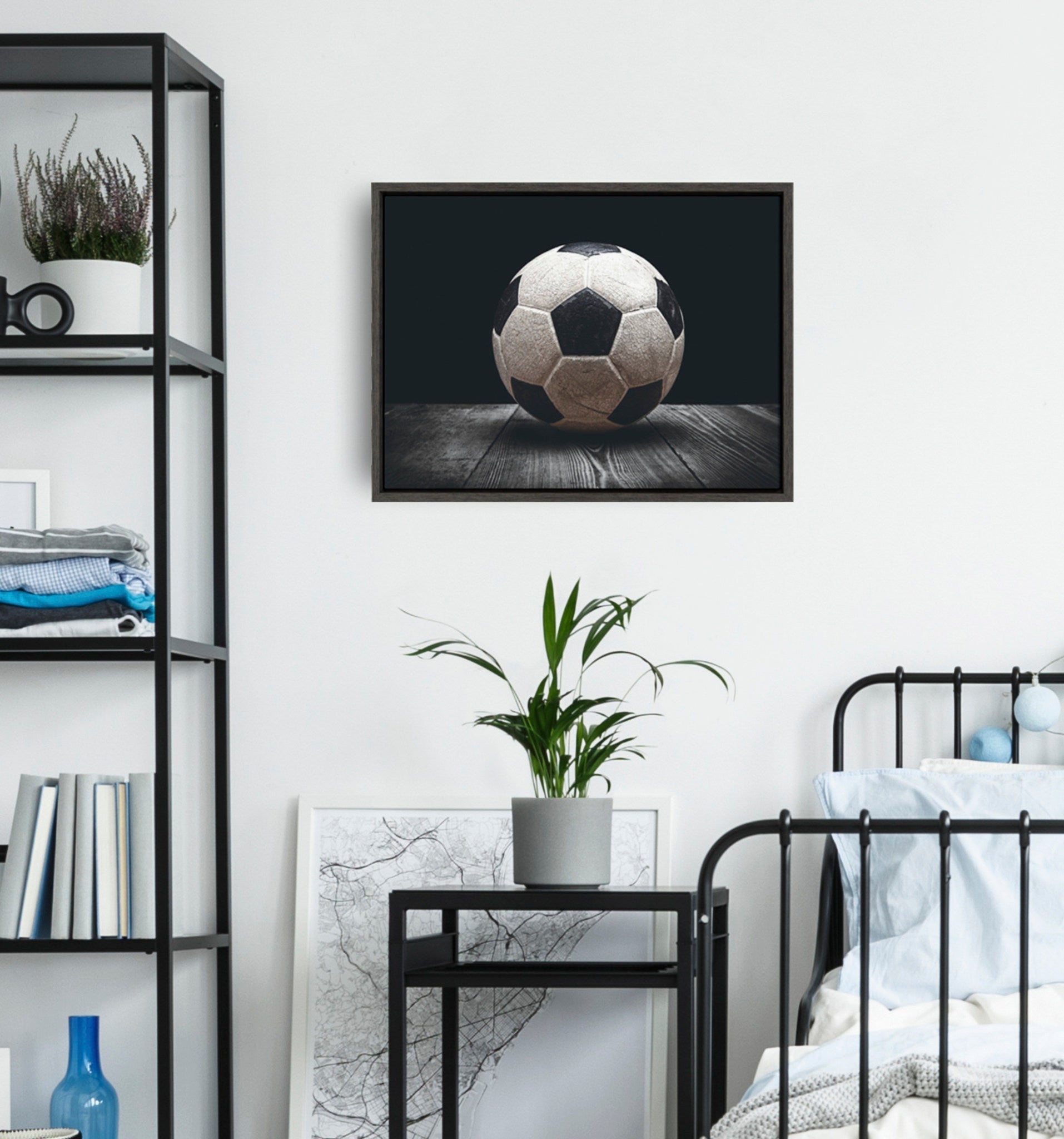 Sylvie Soccer Ball Framed Canvas by kateandlaurel - product image 7 for Resin Society