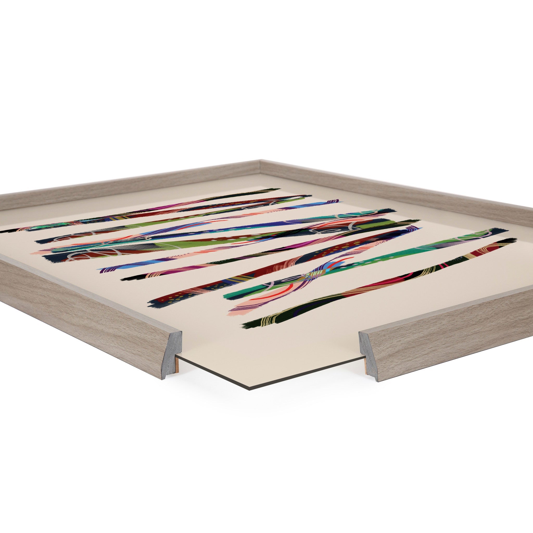 Blake Abstract Sticks 5 Framed Printed Glass by kateandlaurel - product image 3 for Resin Society