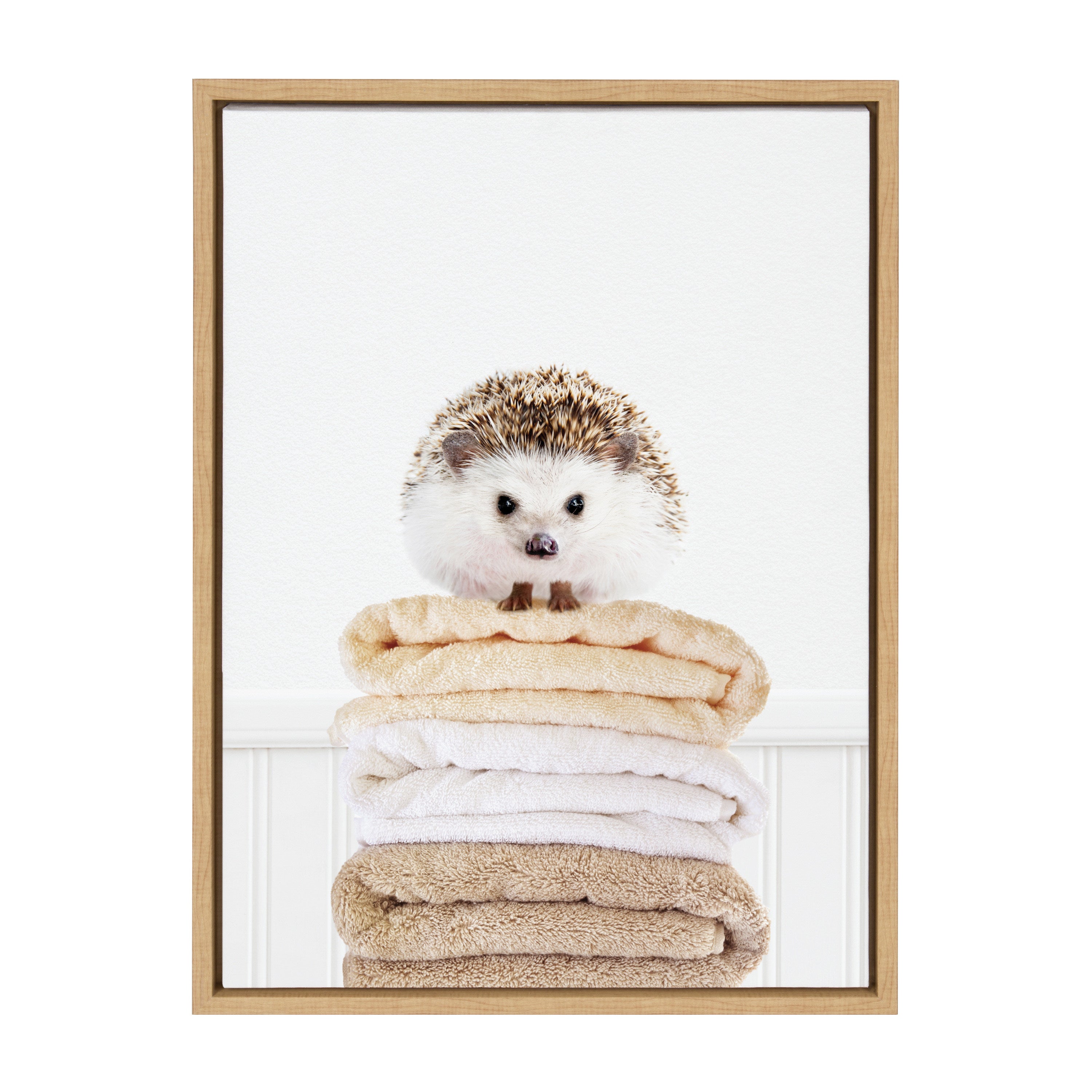Sylvie Fold Hedgehog 1 Framed Canvas by kateandlaurel - product image 8 for Resin Society
