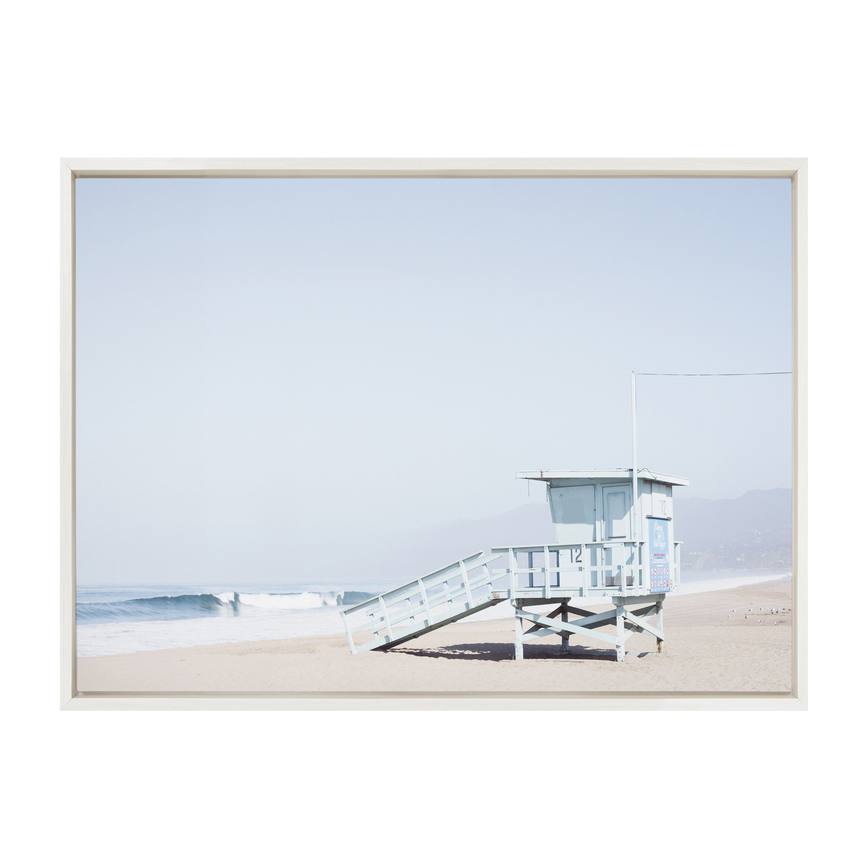Sylvie Pale Blue Life Guard Tower Framed Canvas by kateandlaurel - product image 8 for Resin Society