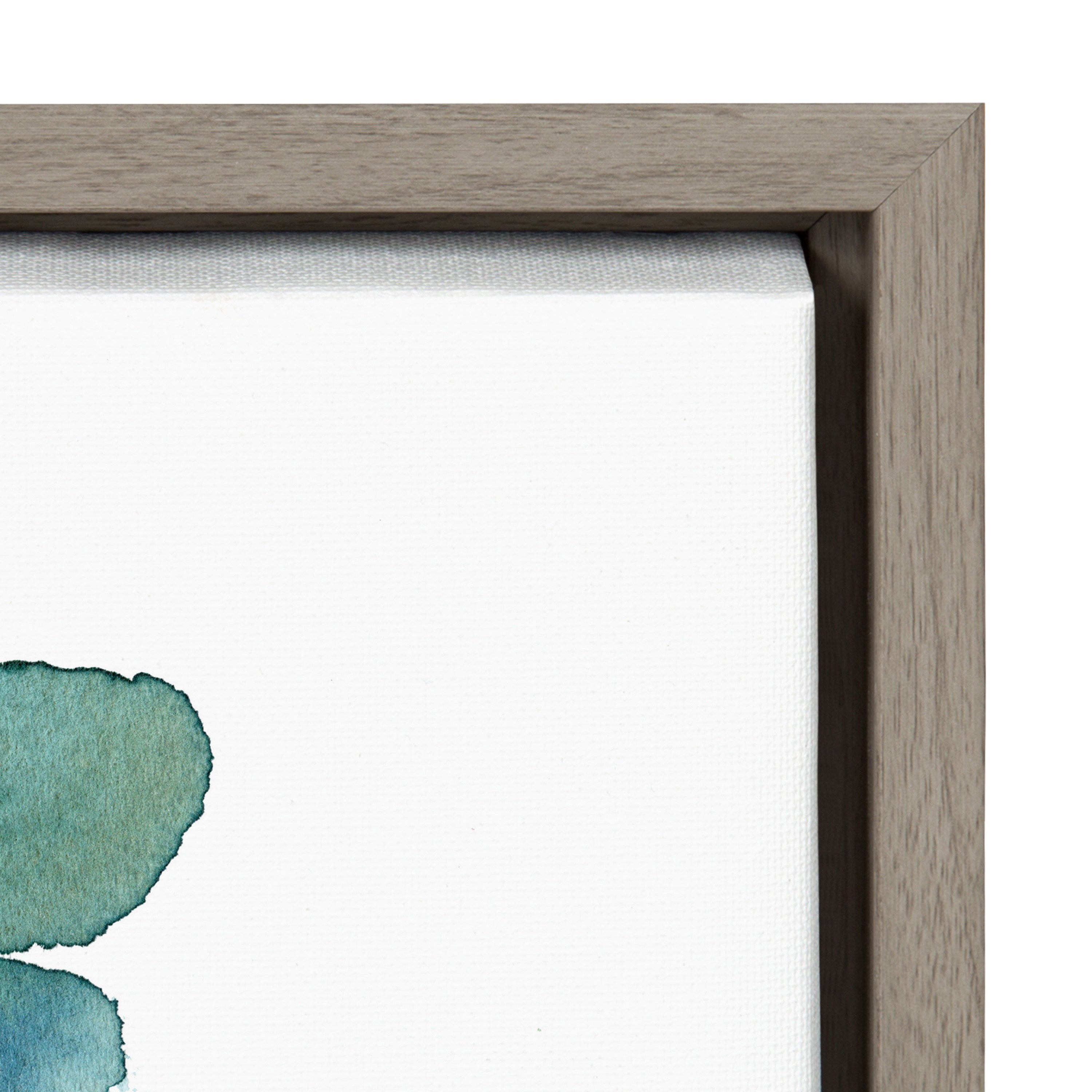 Sylvie Tropic Leaves Blue Framed Canvas by kateandlaurel - product image 3 for Resin Society