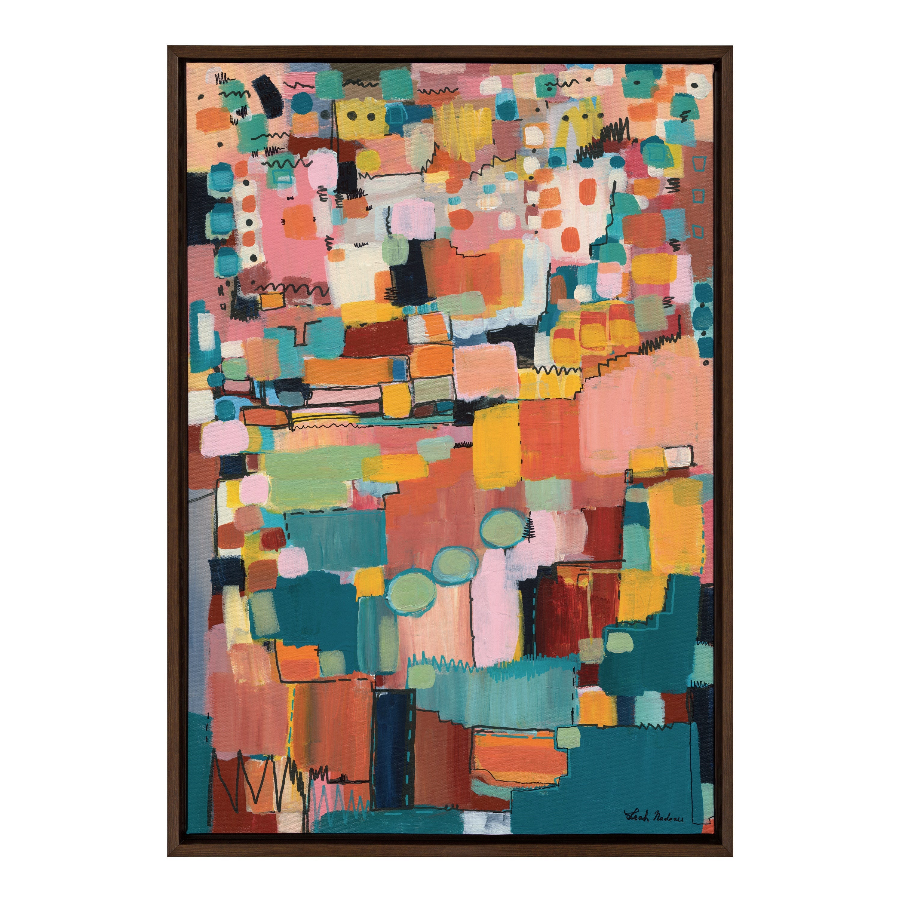 Sylvie Sunset Fiesta Framed Canvas by Leah Nadeau by kateandlaurel - product image 9 for Resin Society