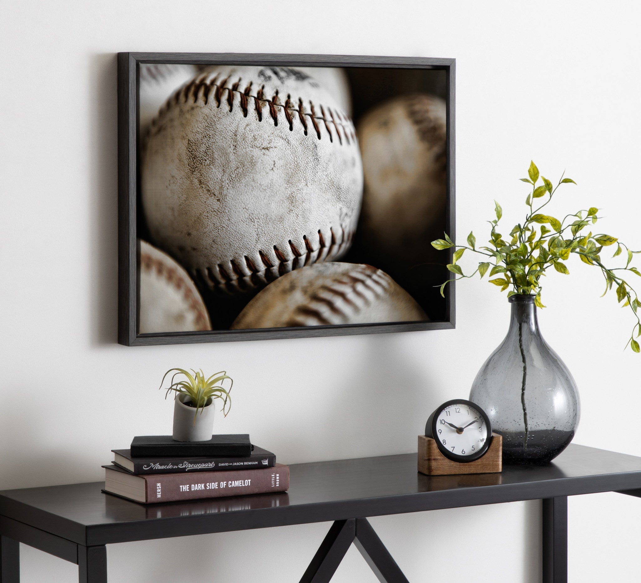 Sylvie Softball Close Up Framed Canvas by kateandlaurel - product image 7 for Resin Society