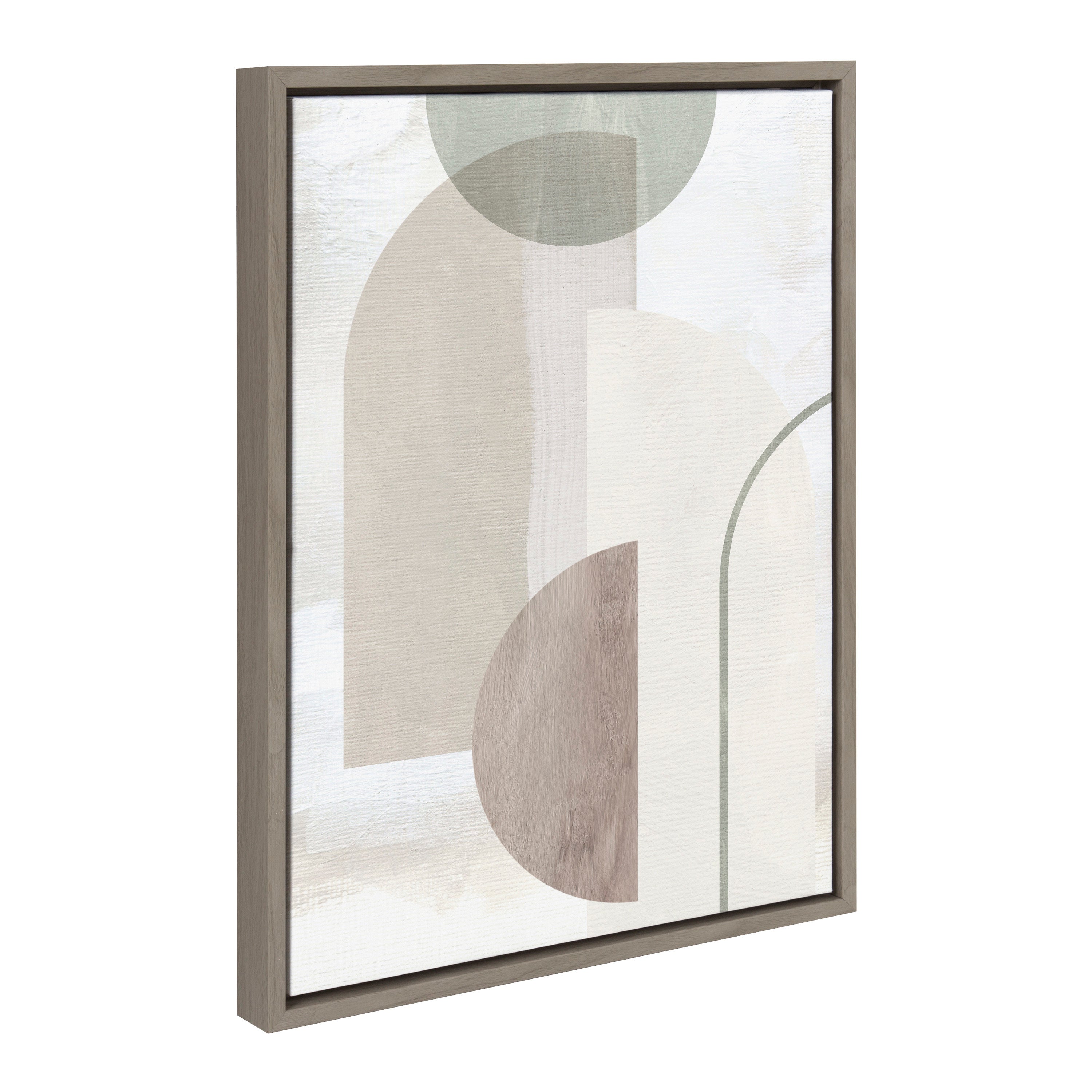Sylvie Sahara Gray 2 Framed Canvas by kateandlaurel - product image 2 for Resin Society