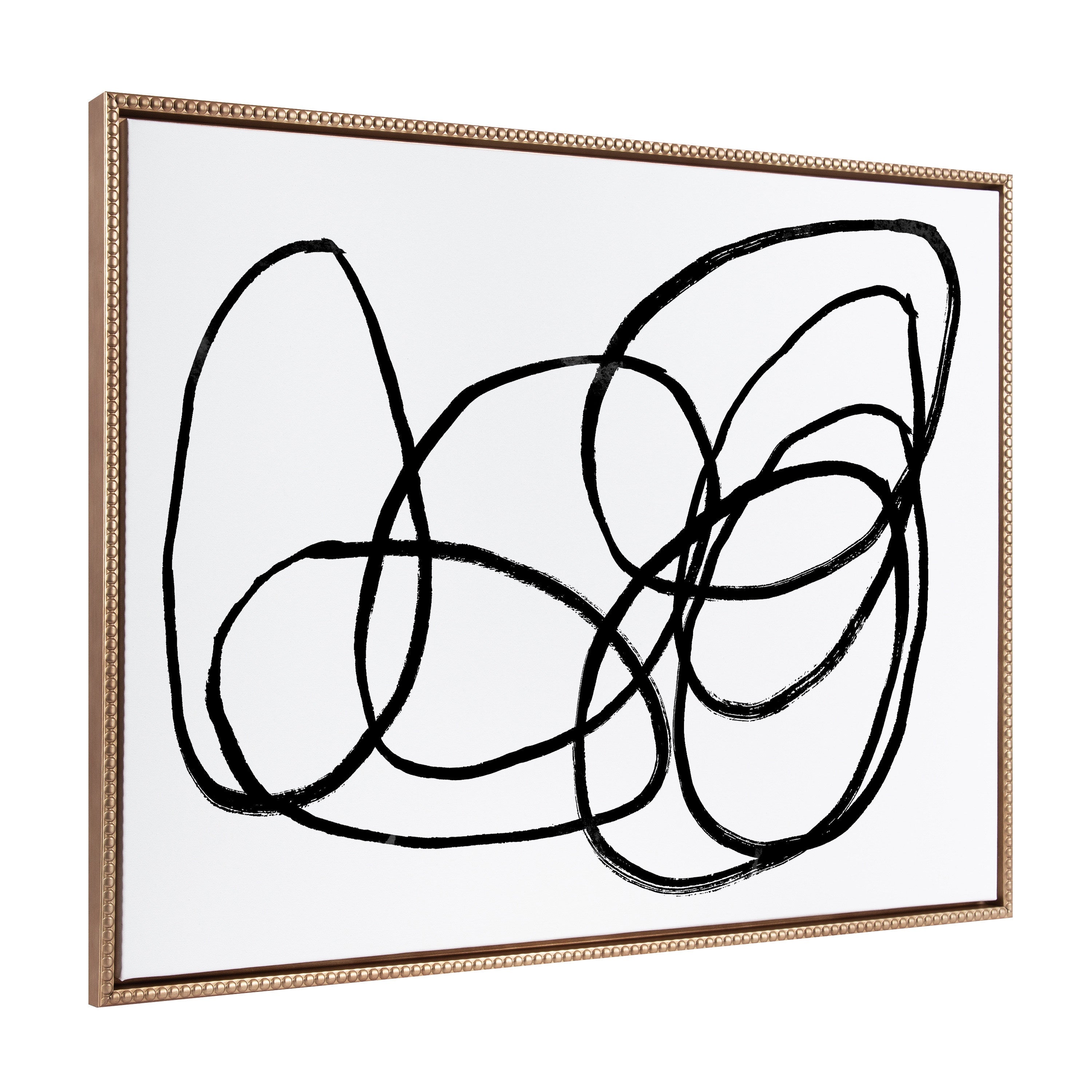 Sylvie Beaded NC Ring of Light Framed Canvas by Nikki Chu