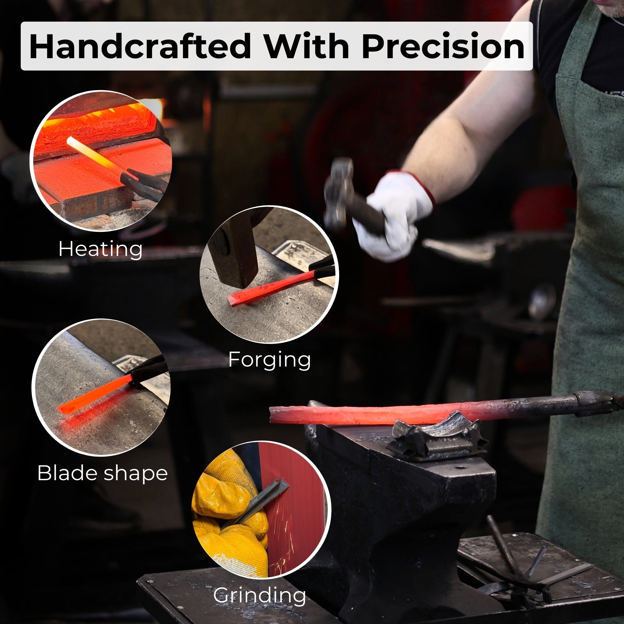 V-Parting Chisel 60 Degree with 6 mm blade and wooden handle by Sharky Forged Steel Tools