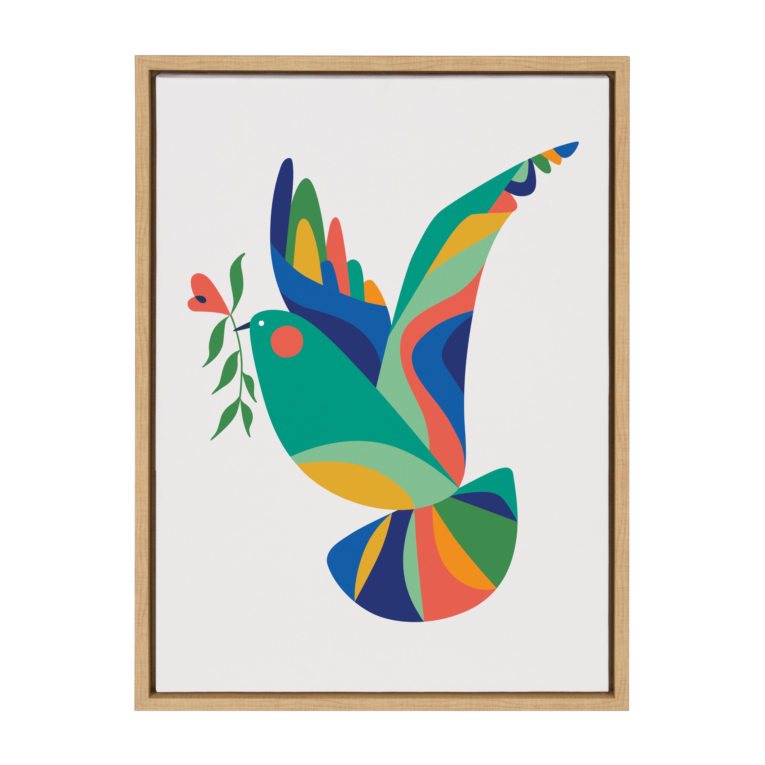 Sylvie Bird of Peace Framed Canvas by Rachel Lee of My Dream Wall
