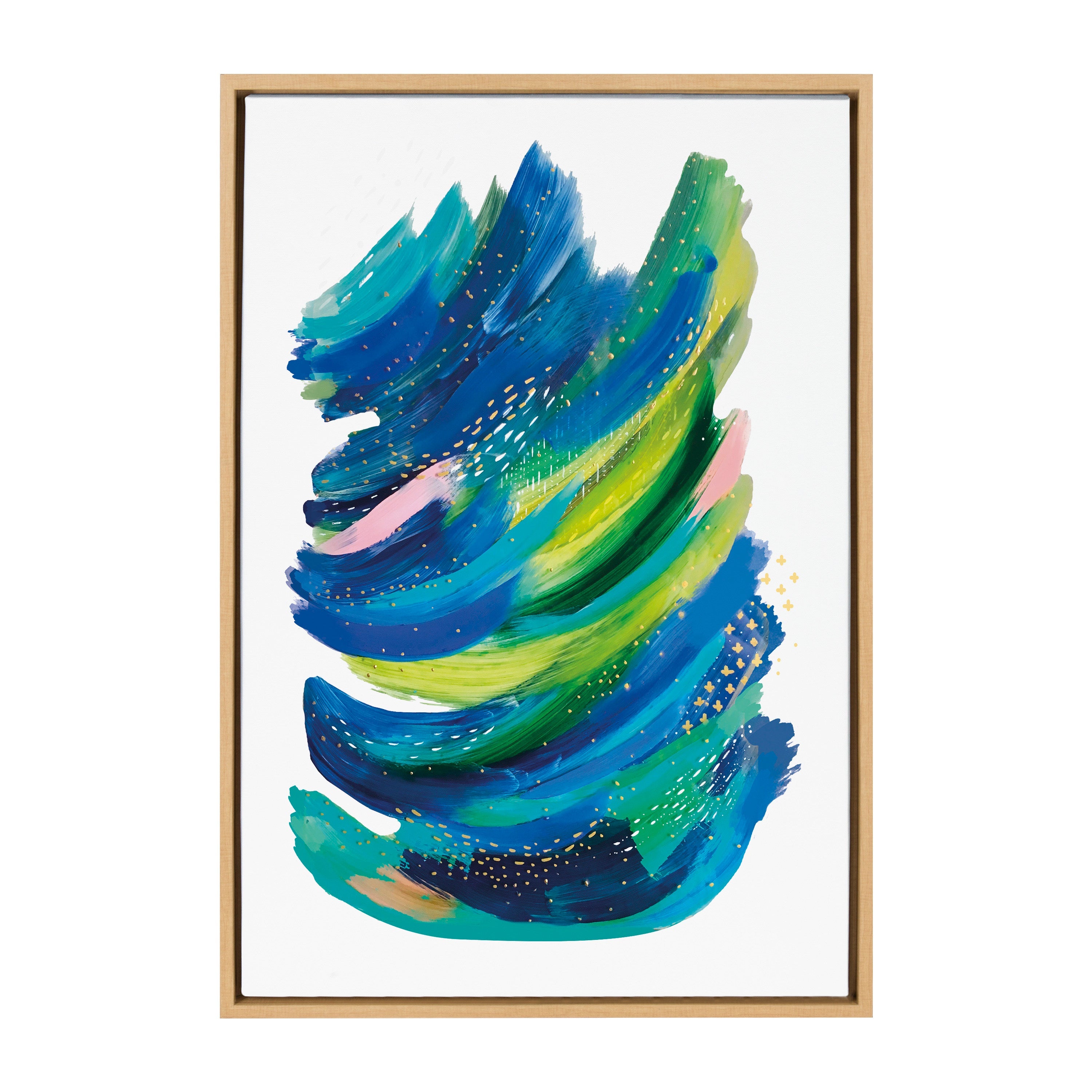 Sylvie Bright Abstract 2 Framed Canvas by kateandlaurel - product image 12 for Resin Society