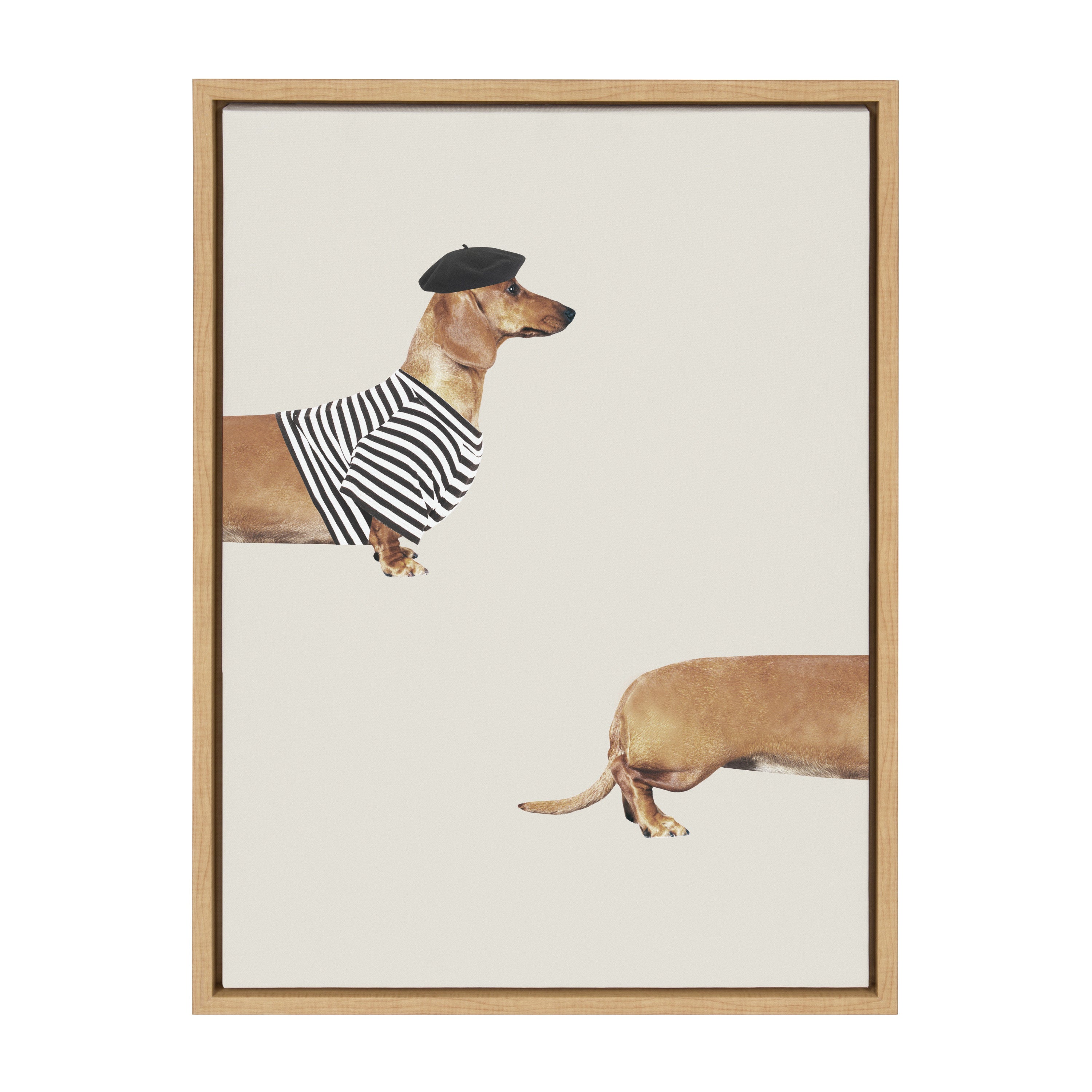 Sylvie Long Dog Framed Canvas by July Art Prints
