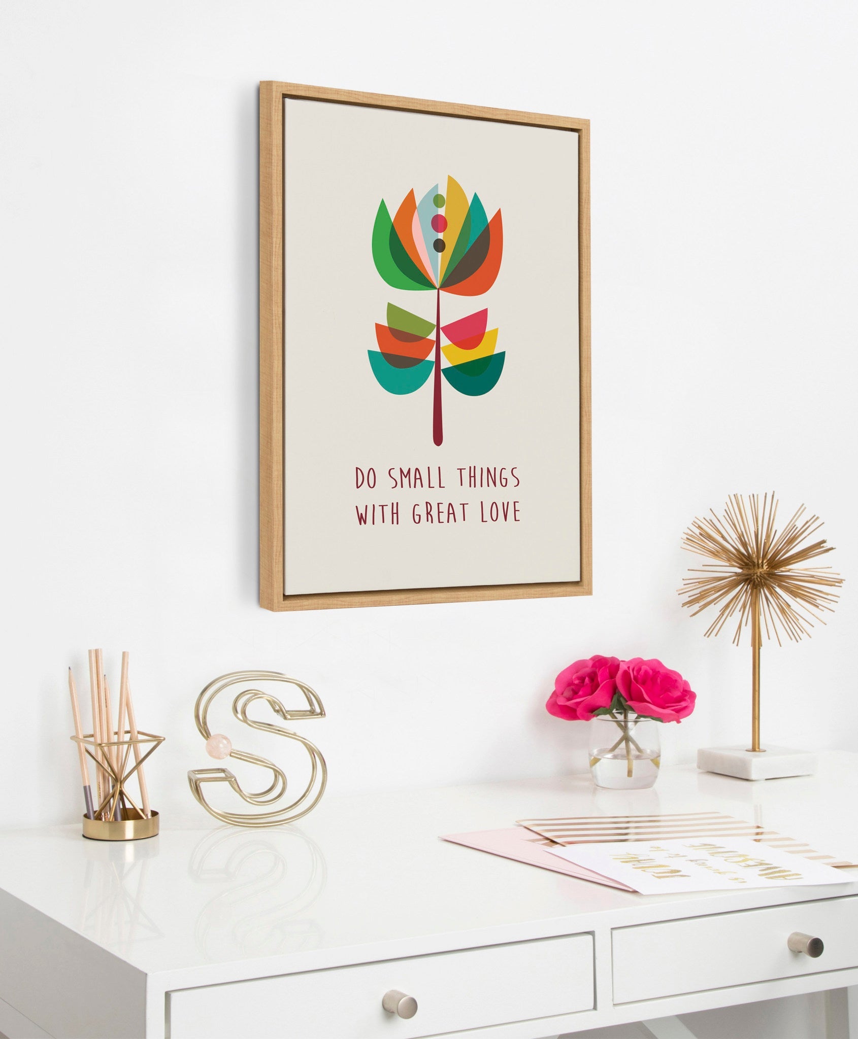 Sylvie Great Love Framed Canvas by kateandlaurel - product image 8 for Resin Society