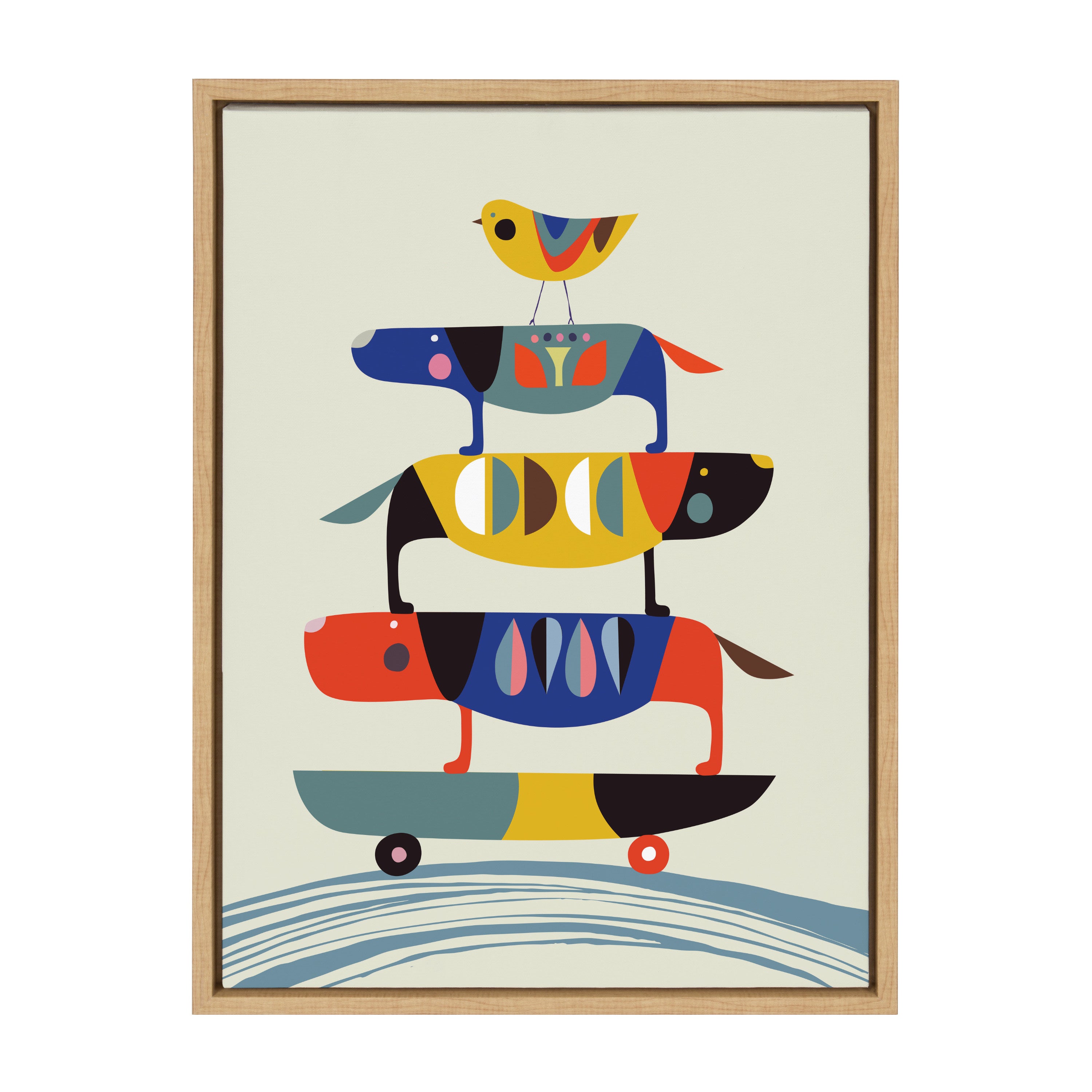 Sylvie Skate Dog Framed Canvas by kateandlaurel - product image 8 for Resin Society