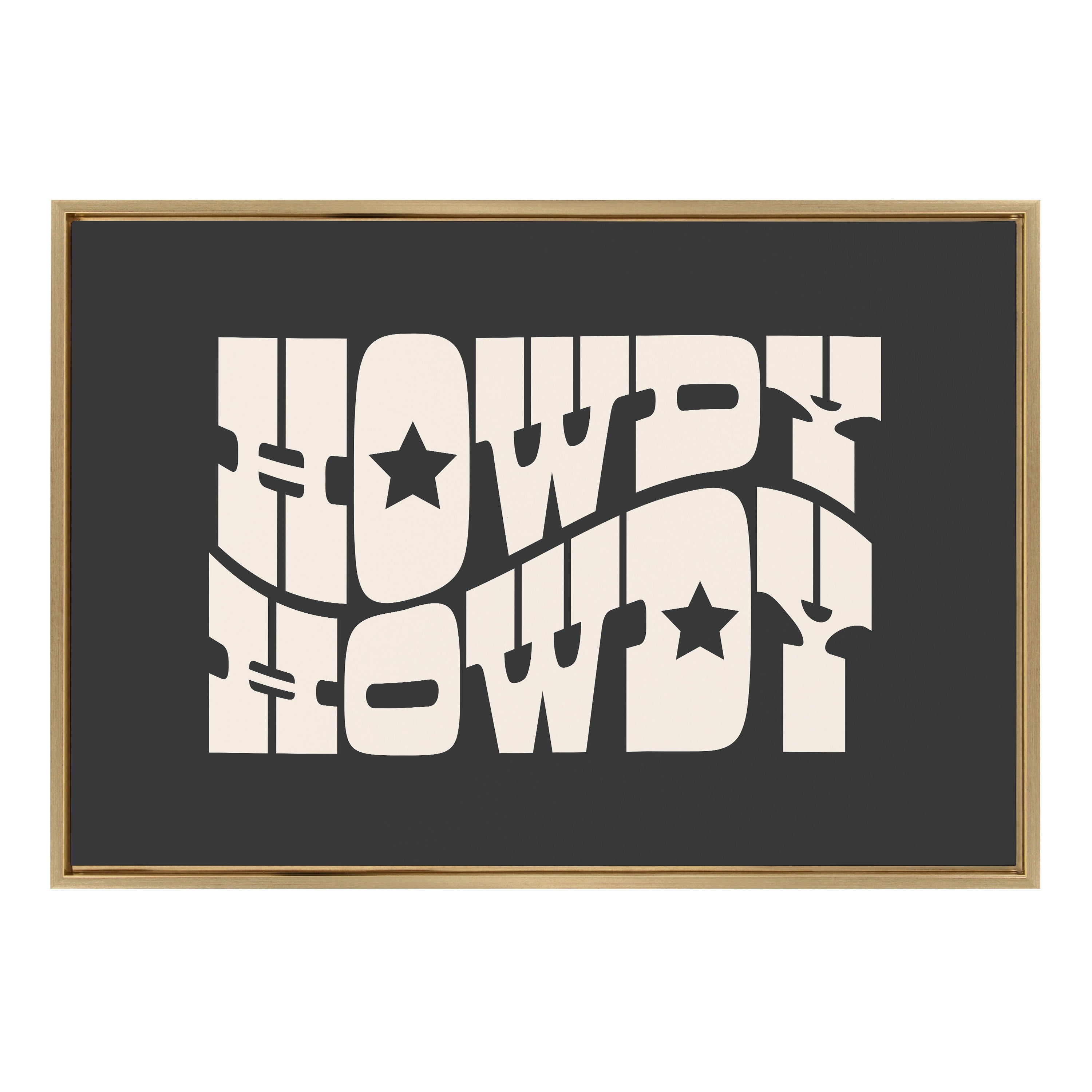 Sylvie Howdy Star Landscape Black Framed Canvas by Honey Island Studio