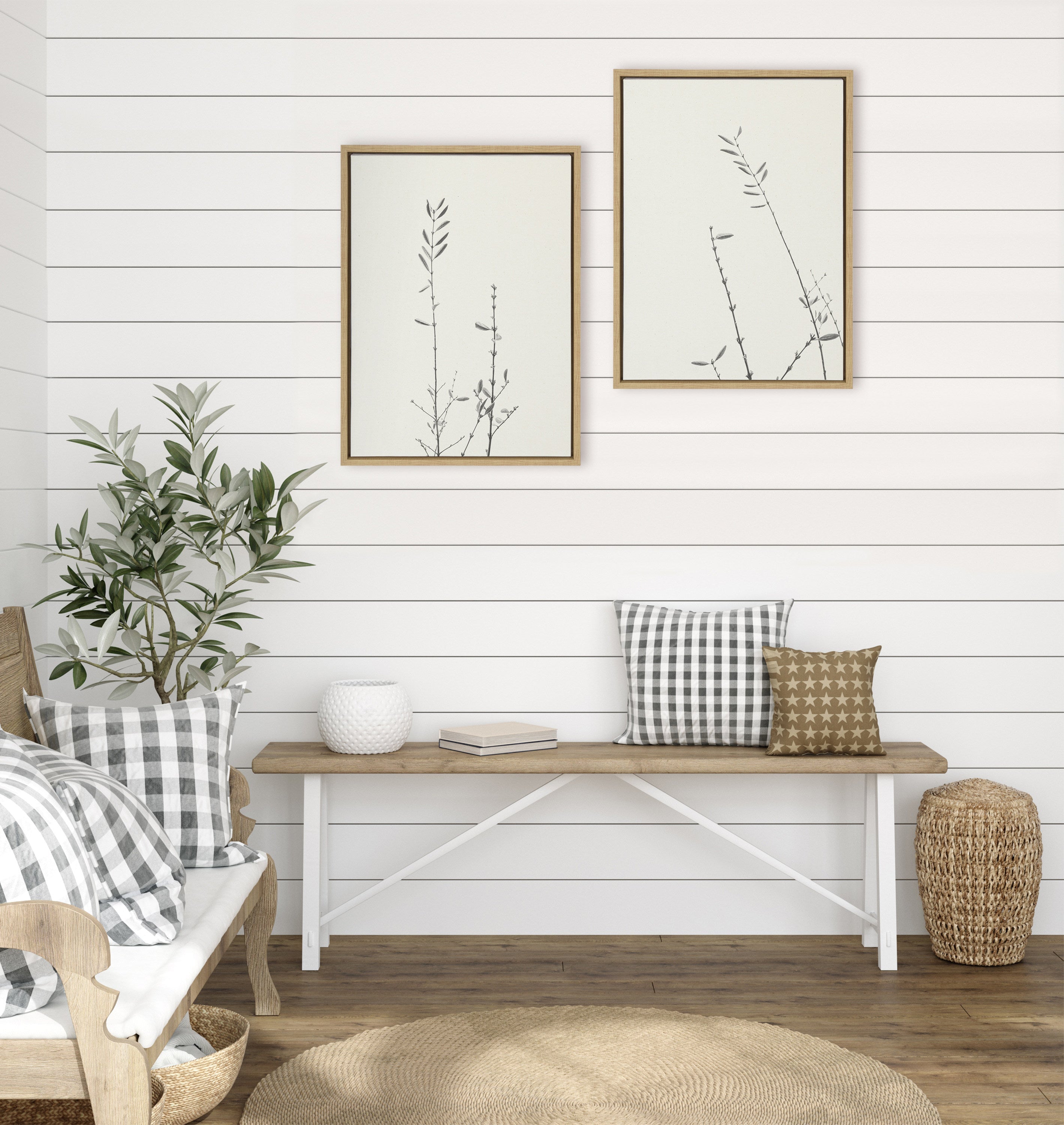 Sylvie Retro Tennessee Botanicals Framed Canvas by kateandlaurel - product image 17 for Resin Society