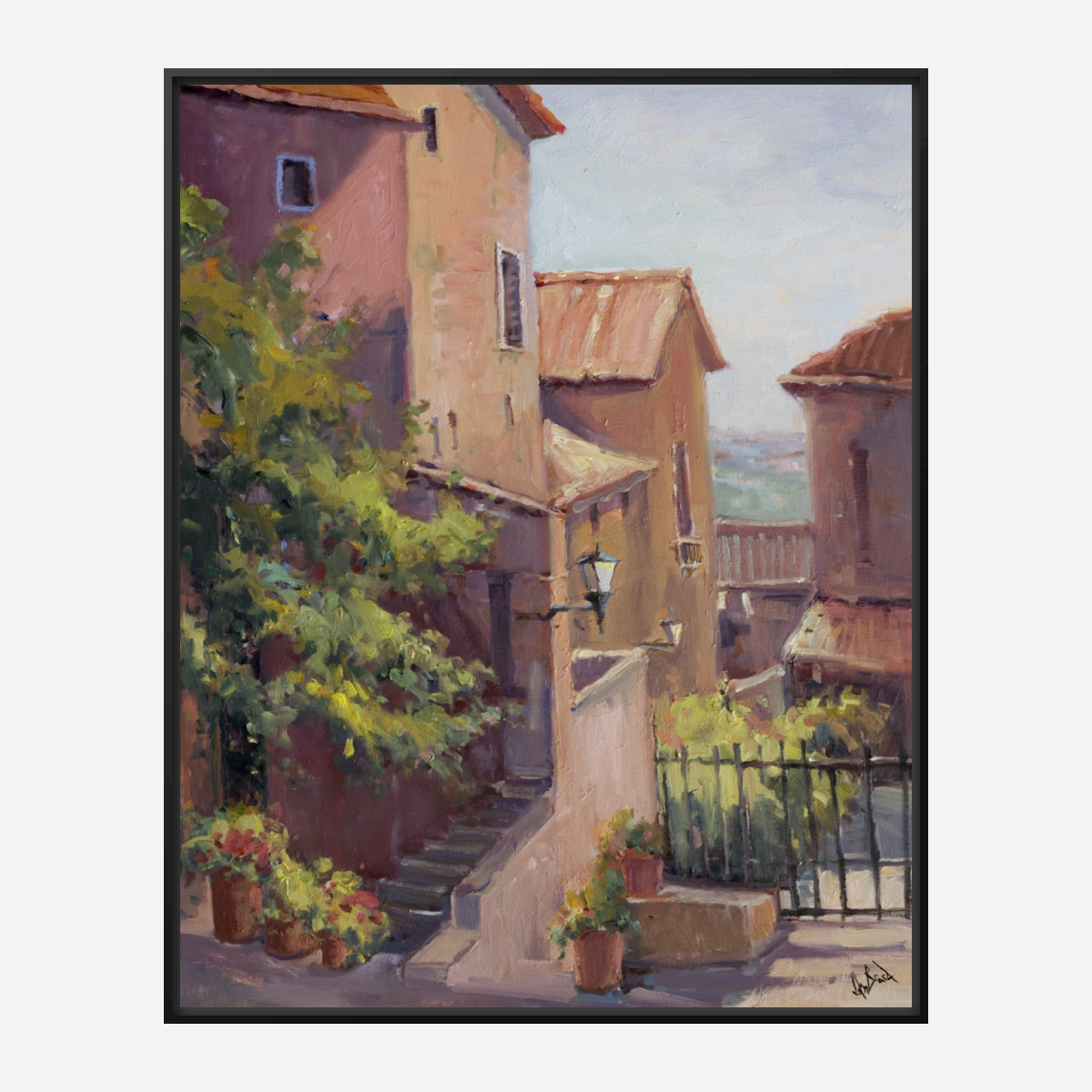 View of Cortona Artist Enhanced Canvas Print by John Beard Collection - product image 5 for Resin Society