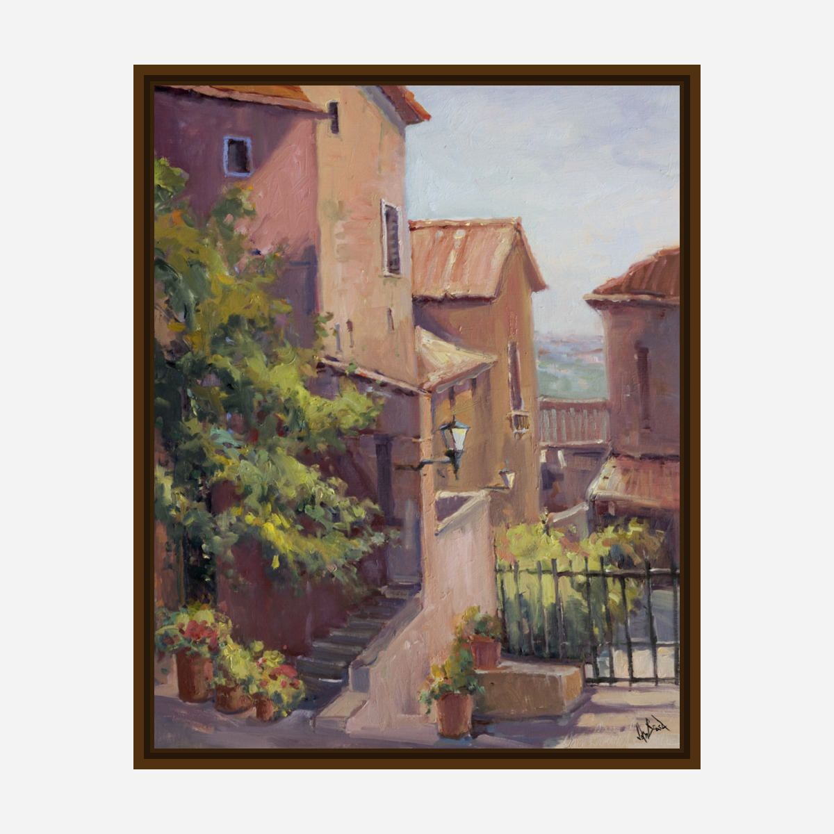 View of Cortona Artist Enhanced Canvas Print by John Beard Collection - product image 7 for Resin Society