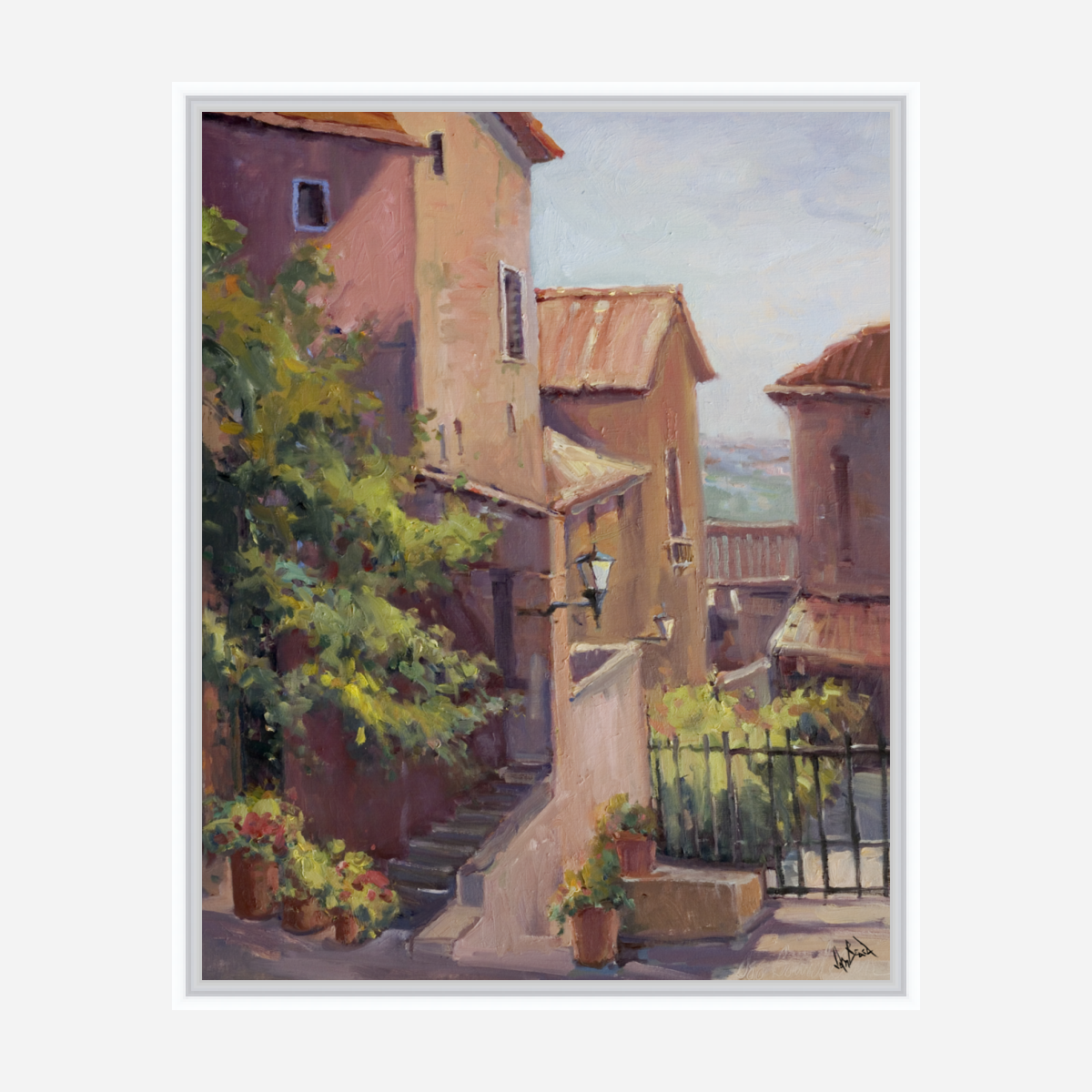 View of Cortona Artist Enhanced Canvas Print by John Beard Collection - product image 6 for Resin Society