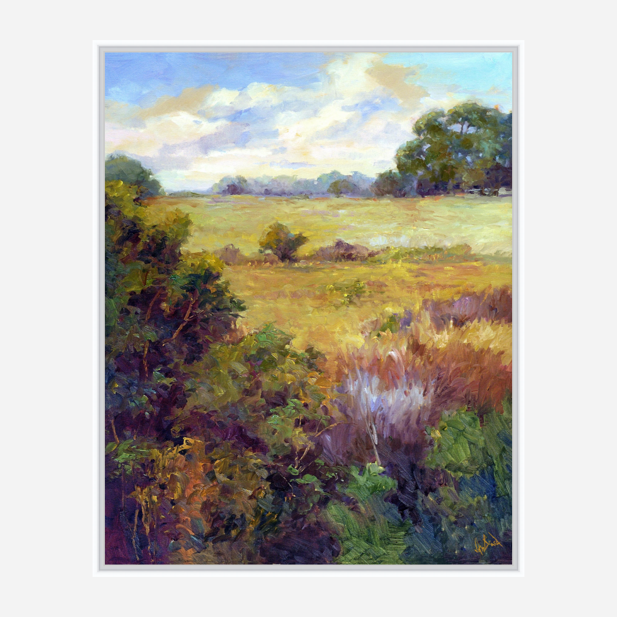 View of the Marsh Artist Enhanced Canvas Print by John Beard Collection - product image 5 for Resin Society