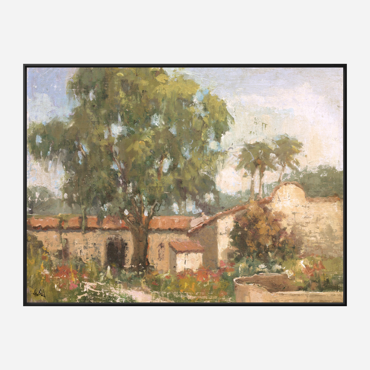 Vintage Spanish Villa Artist Enhanced Canvas Print by John Beard Collection - product image 5 for Resin Society