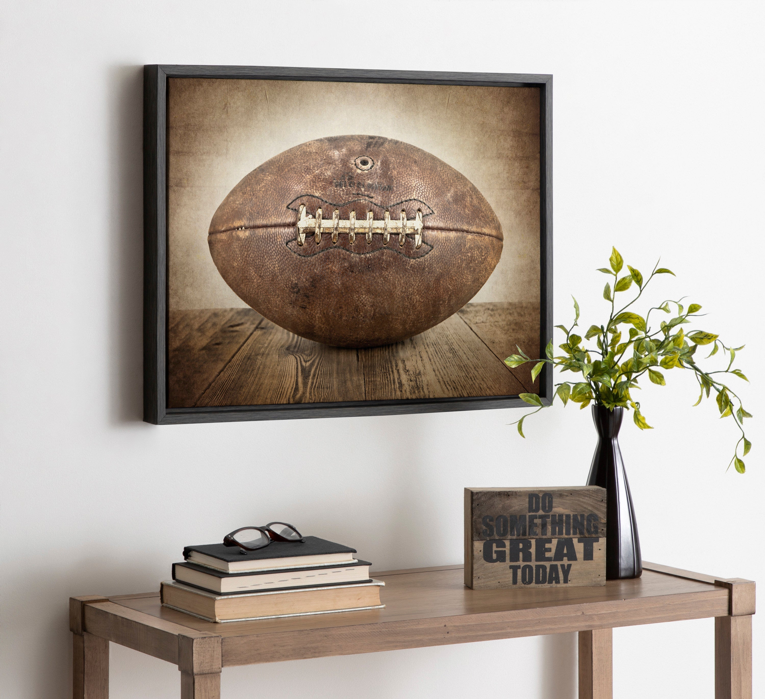 Sylvie Vintage Football Framed Canvas By Shawn St.
Peter