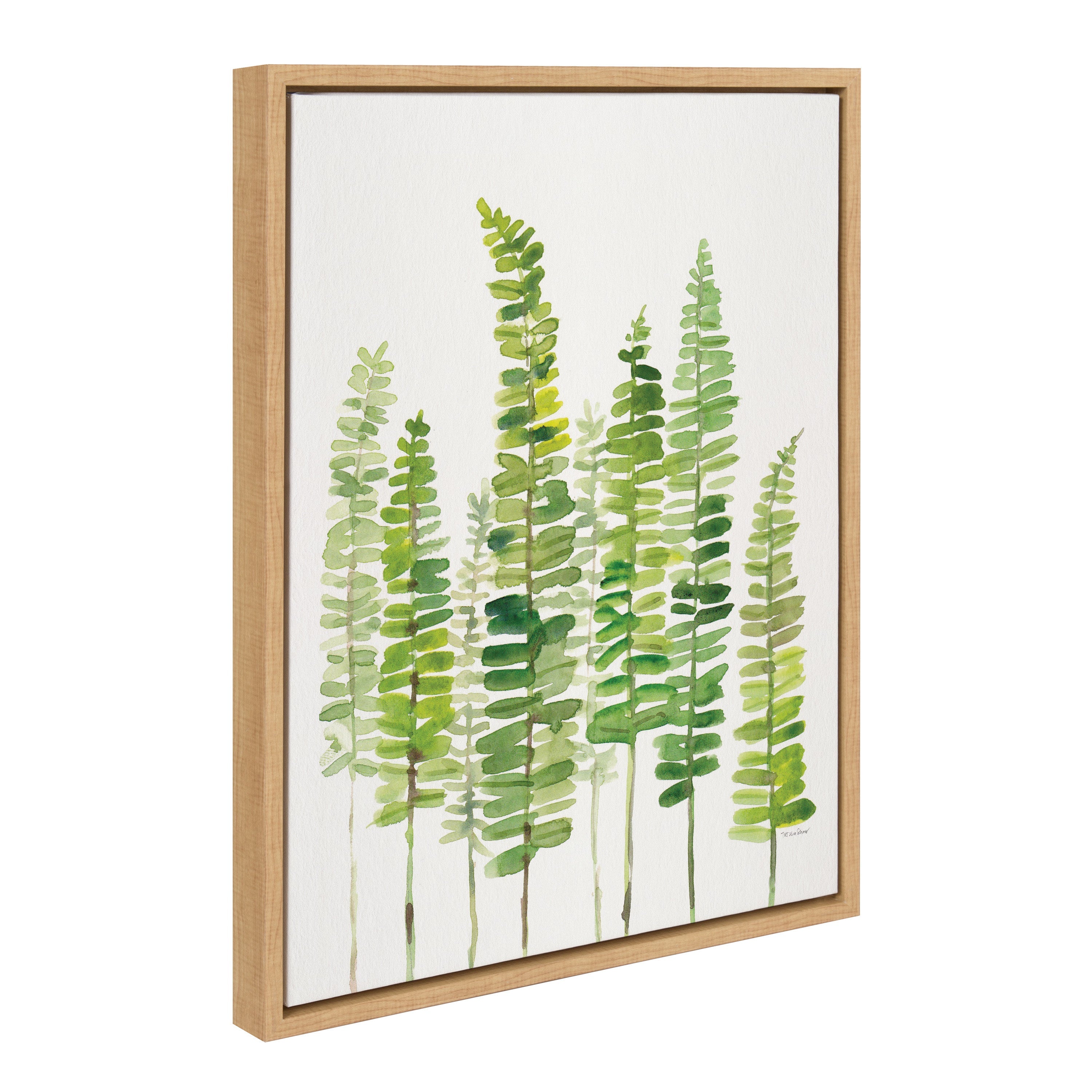 Sylvie Sword Ferns Framed Canvas by kateandlaurel - product image 2 for Resin Society