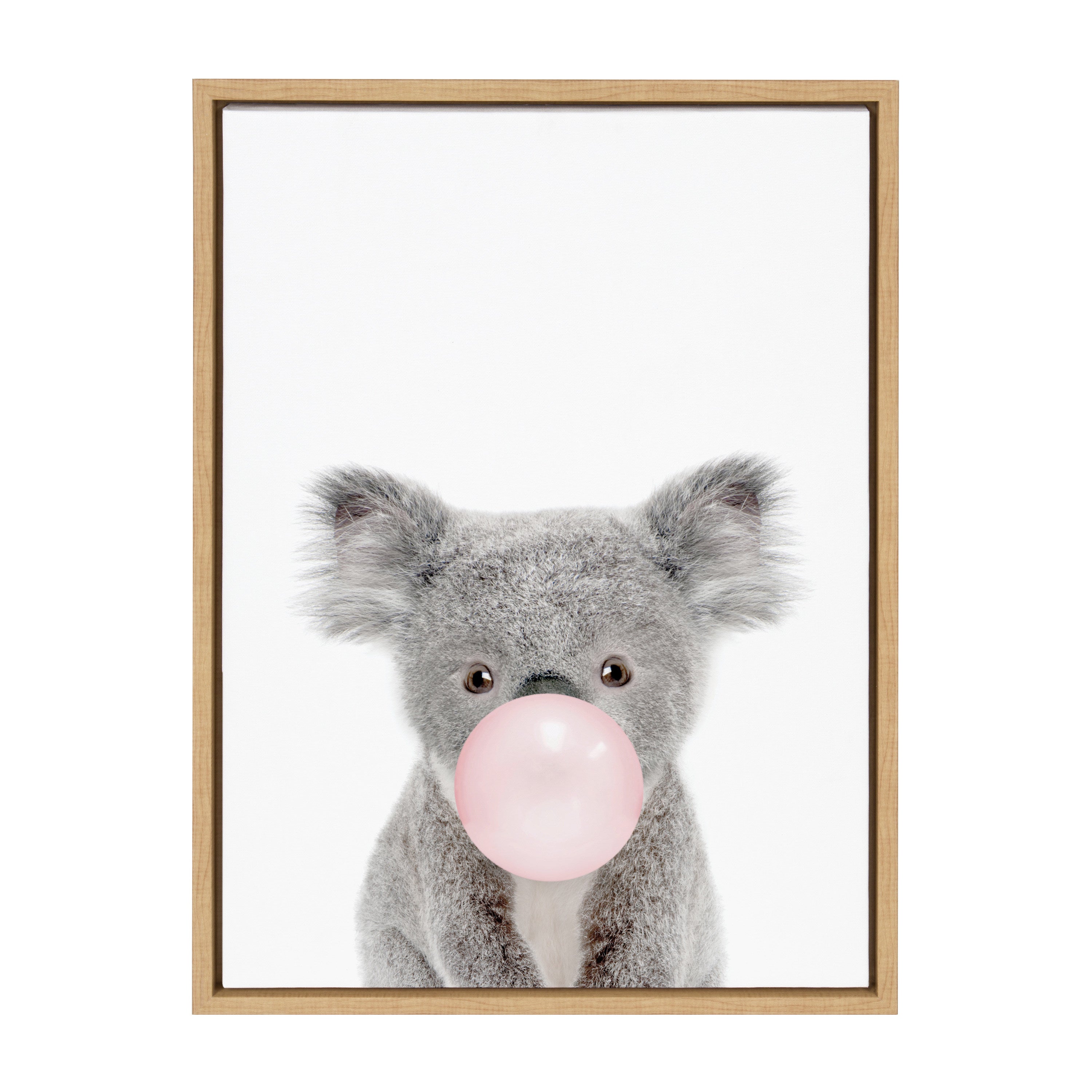 Sylvie Bubble Gum Koala Framed Canvas by Amy Peterson Art Studio by kateandlaurel - product image 15 for Resin Society