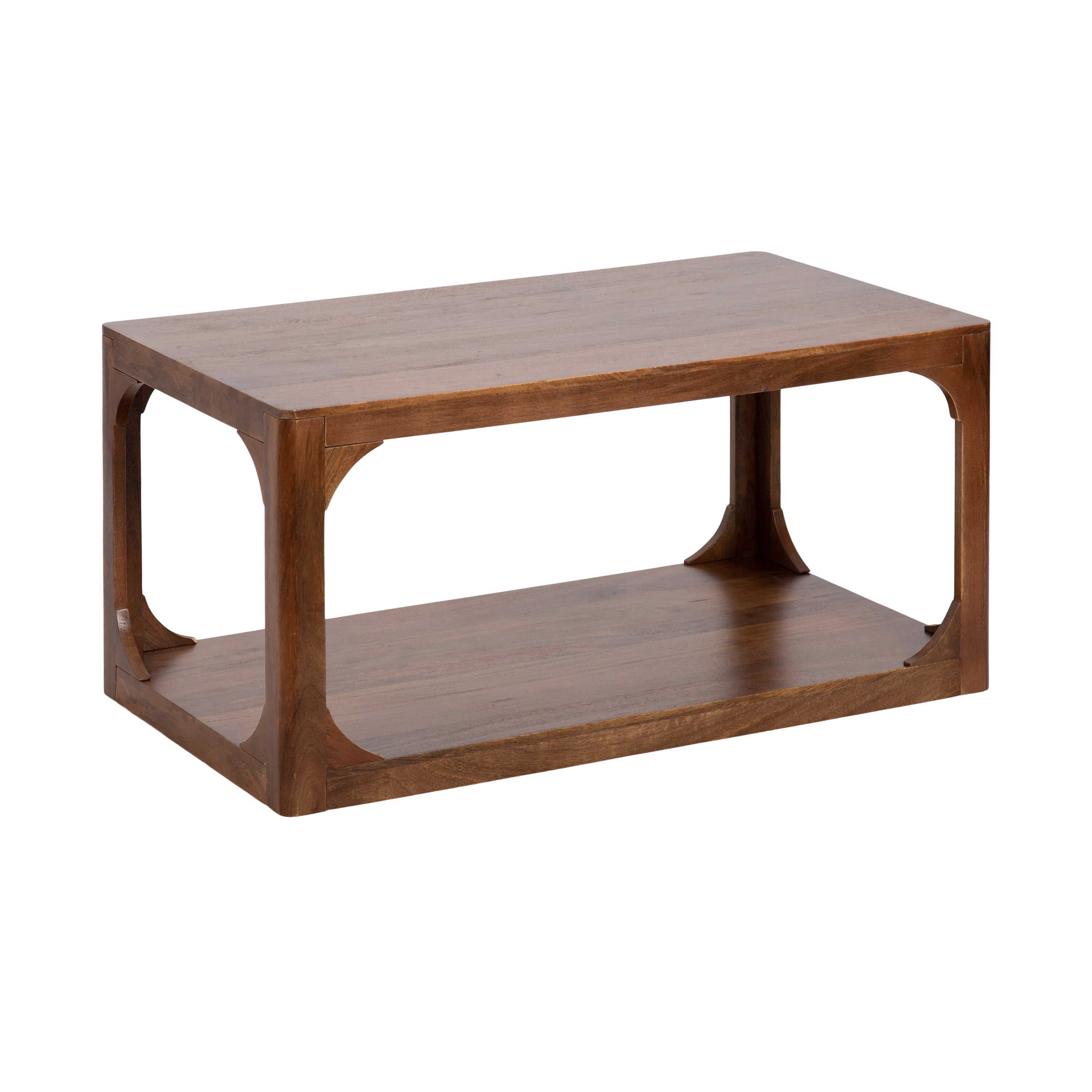 Kate and Laurel Dahl Rectangle Coffee Table in living room setting