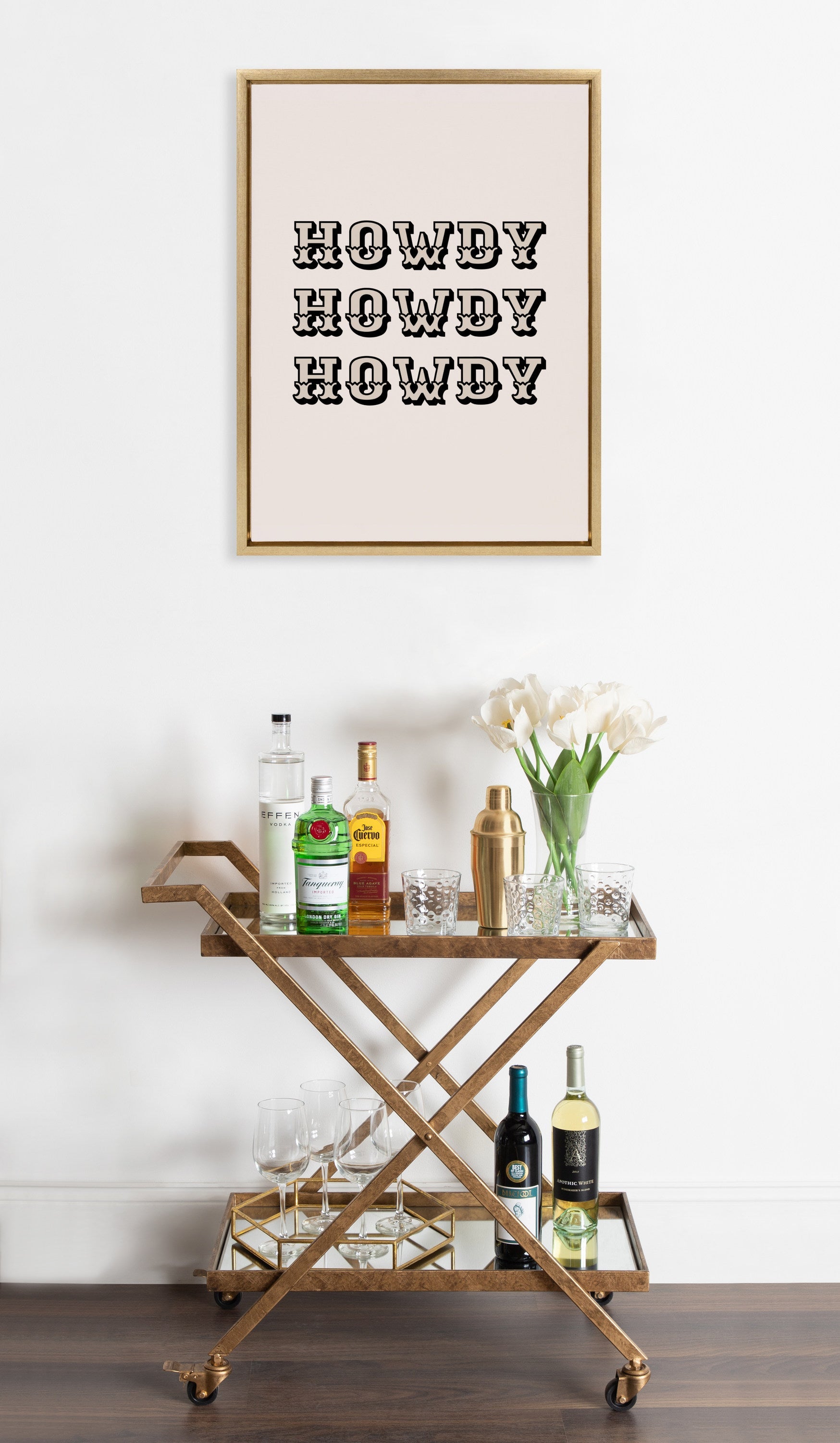 Sylvie Howdy Western Framed Canvas by Honey Island Studio