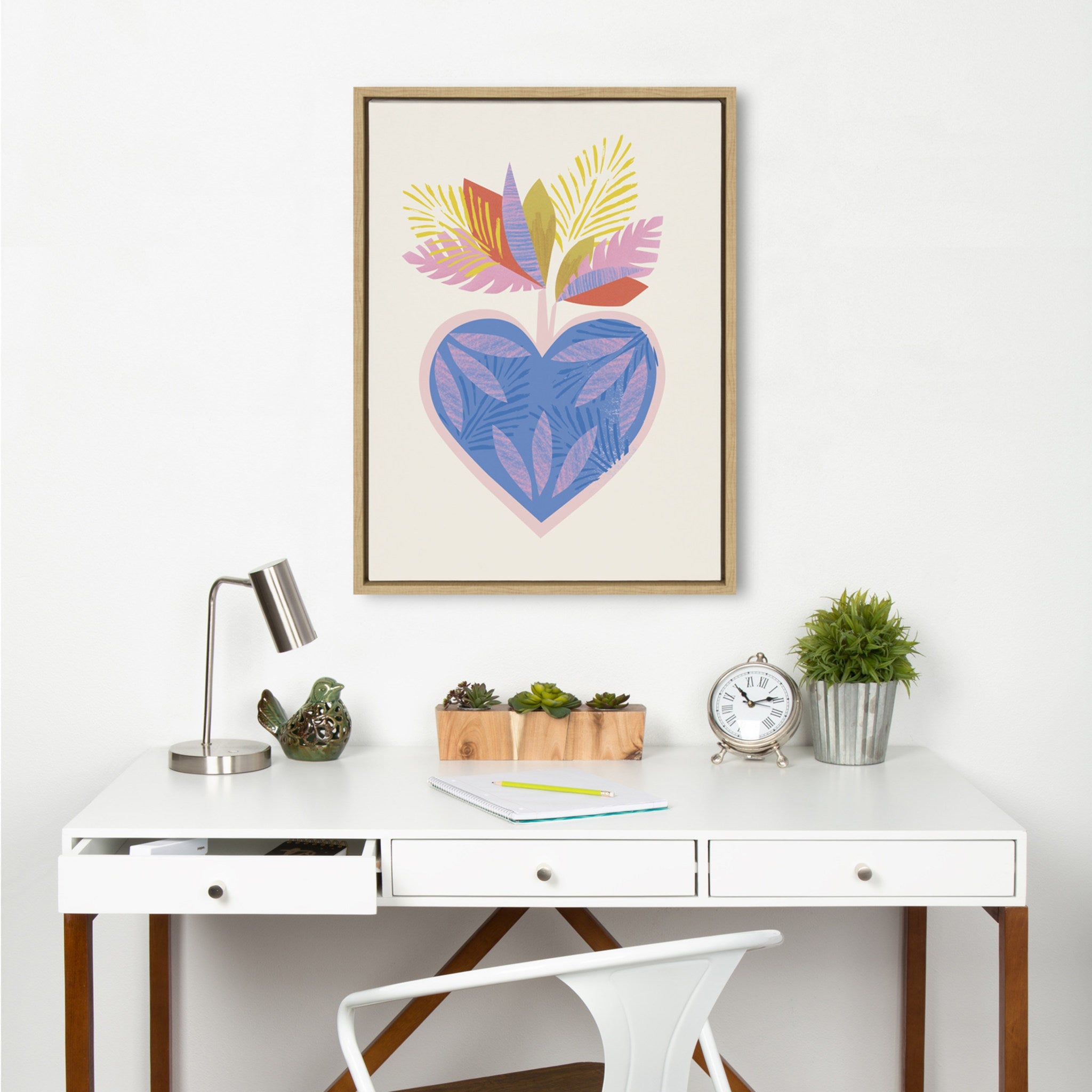 Sylvie Tropical Love Framed Canvas by kateandlaurel - product image 8 for Resin Society