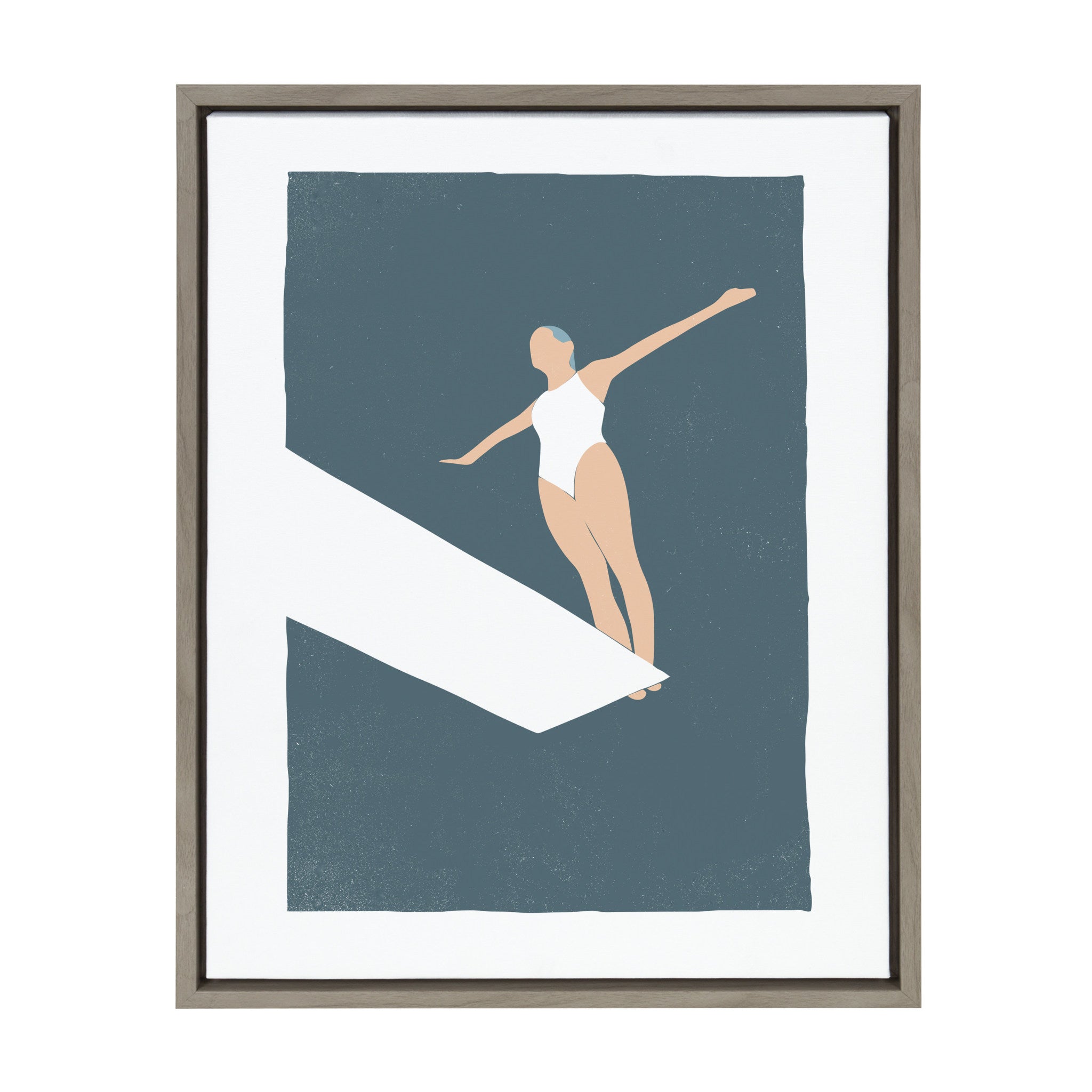 Sylvie Contemplation Framed Canvas by Rocket Jack by kateandlaurel - main product image for Resin Society