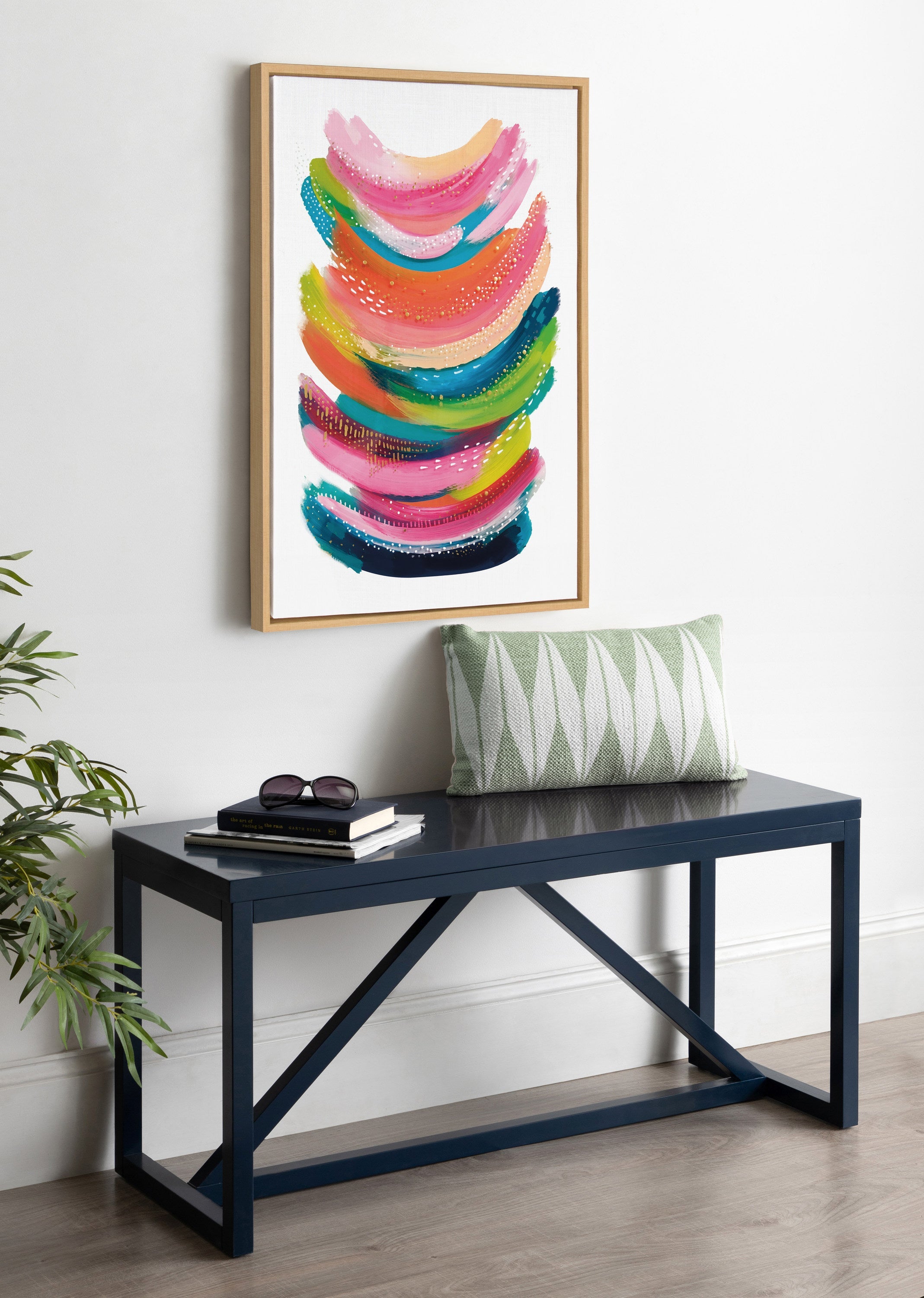 Sylvie Bright Abstract Framed Canvas