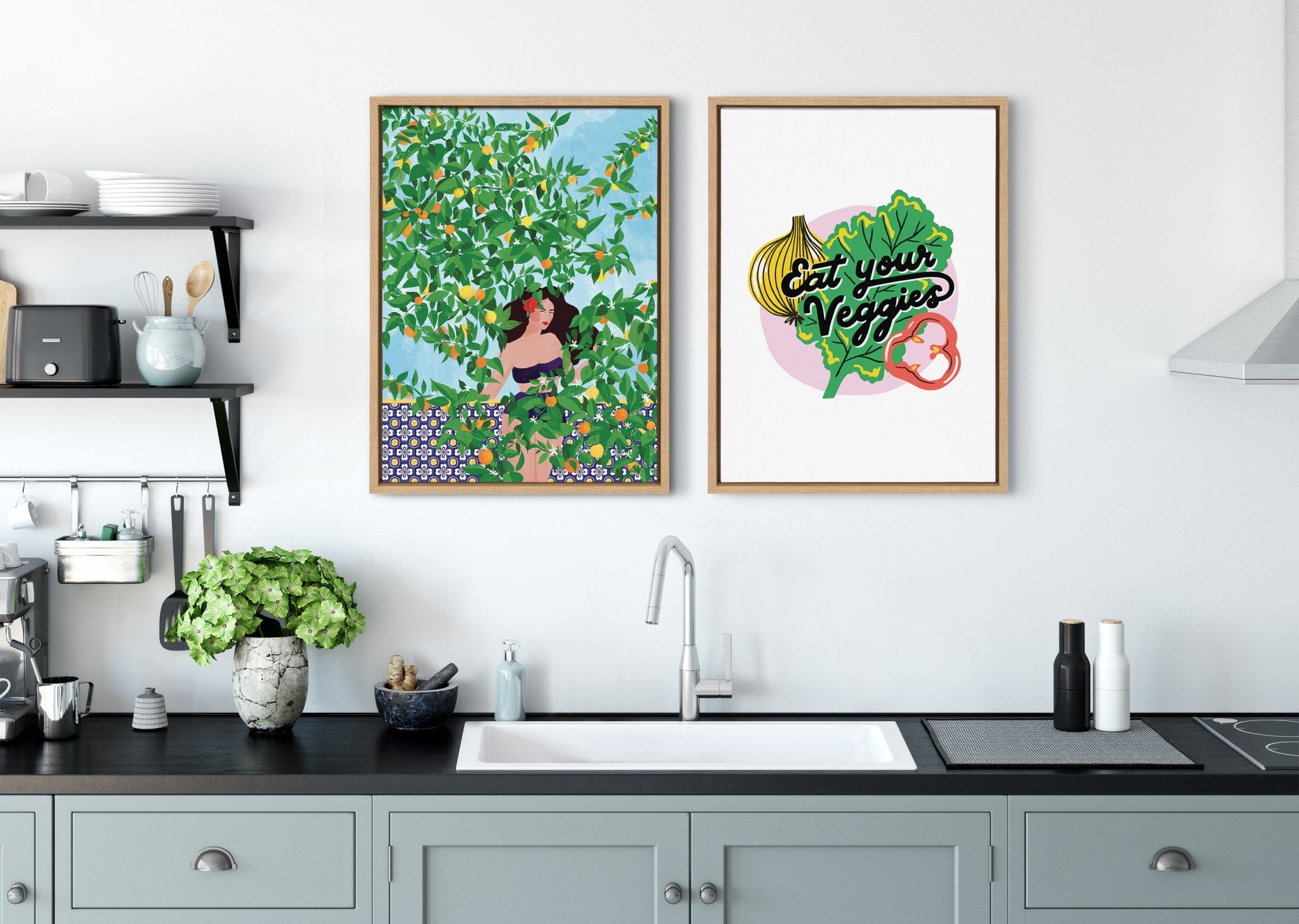Sylvie Sevilla Girl Framed Canvas by kateandlaurel - product image 9 for Resin Society