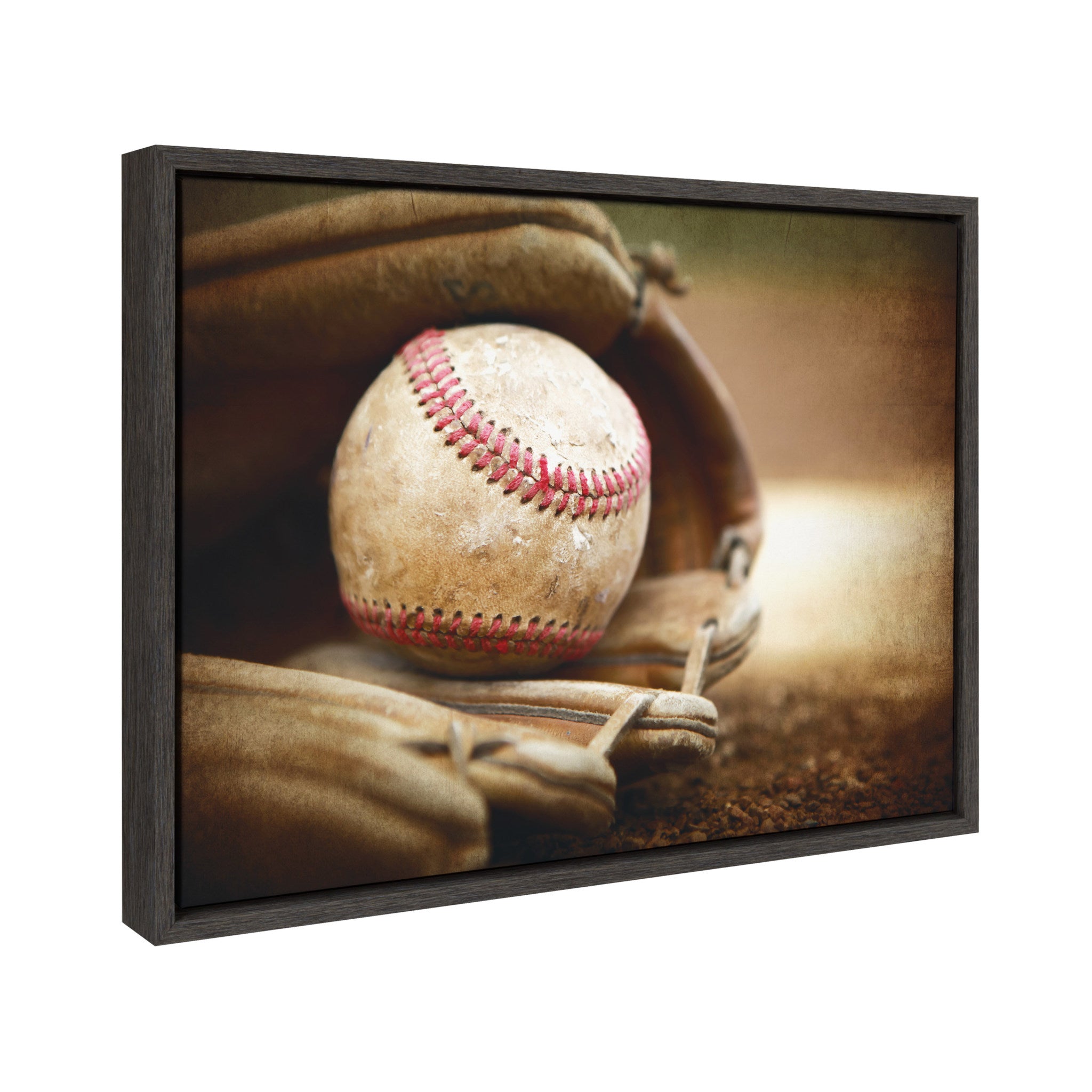 Sylvie Baseball Glove Framed Canvas by kateandlaurel - product image 2 for Resin Society