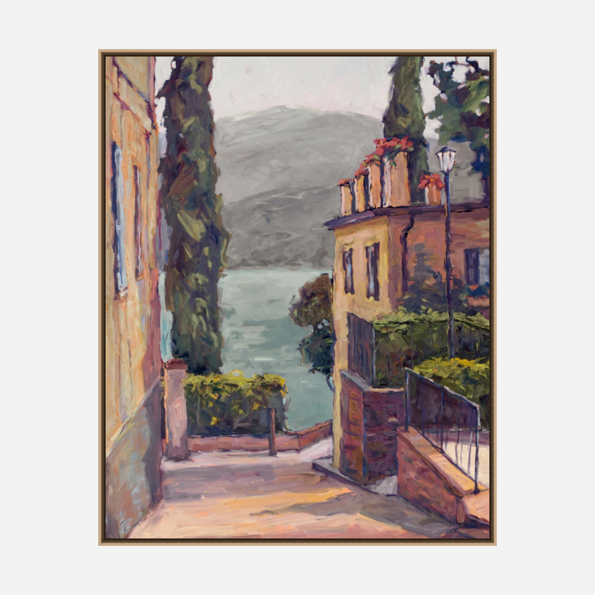 Waterside Villas Artist Enhanced Canvas Print by John Beard Collection - product image 8 for Resin Society