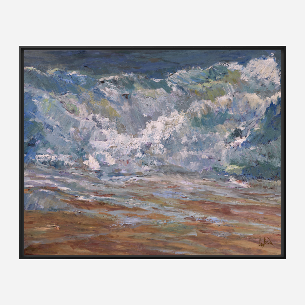 Waves Artist Enhanced Canvas Print by John Beard Collection - product image 5 for Resin Society