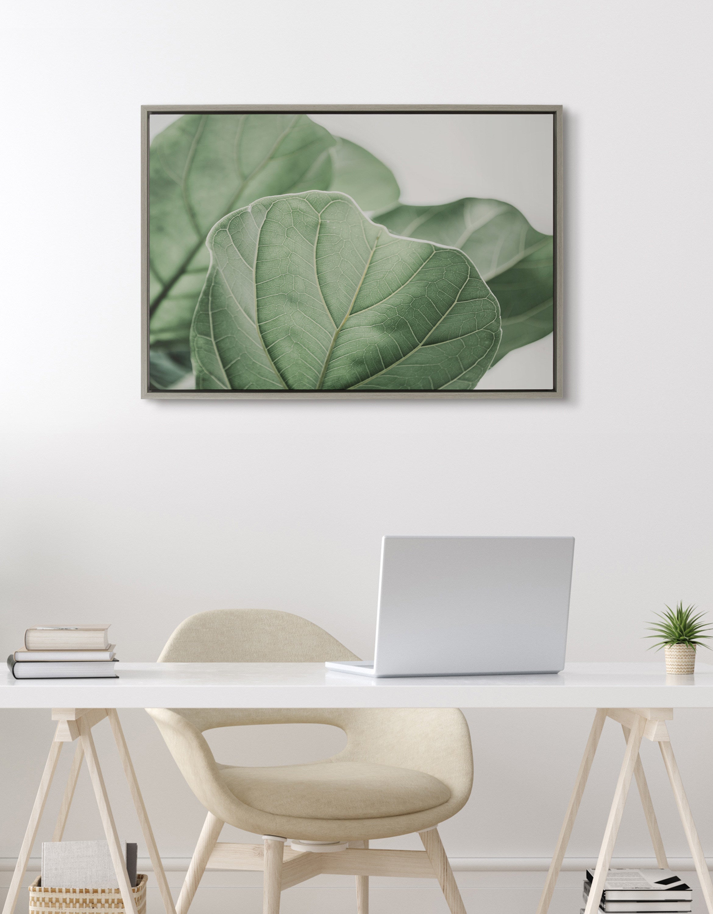 Sylvie Plant Study 6 Framed Canvas by kateandlaurel - product image 12 for Resin Society