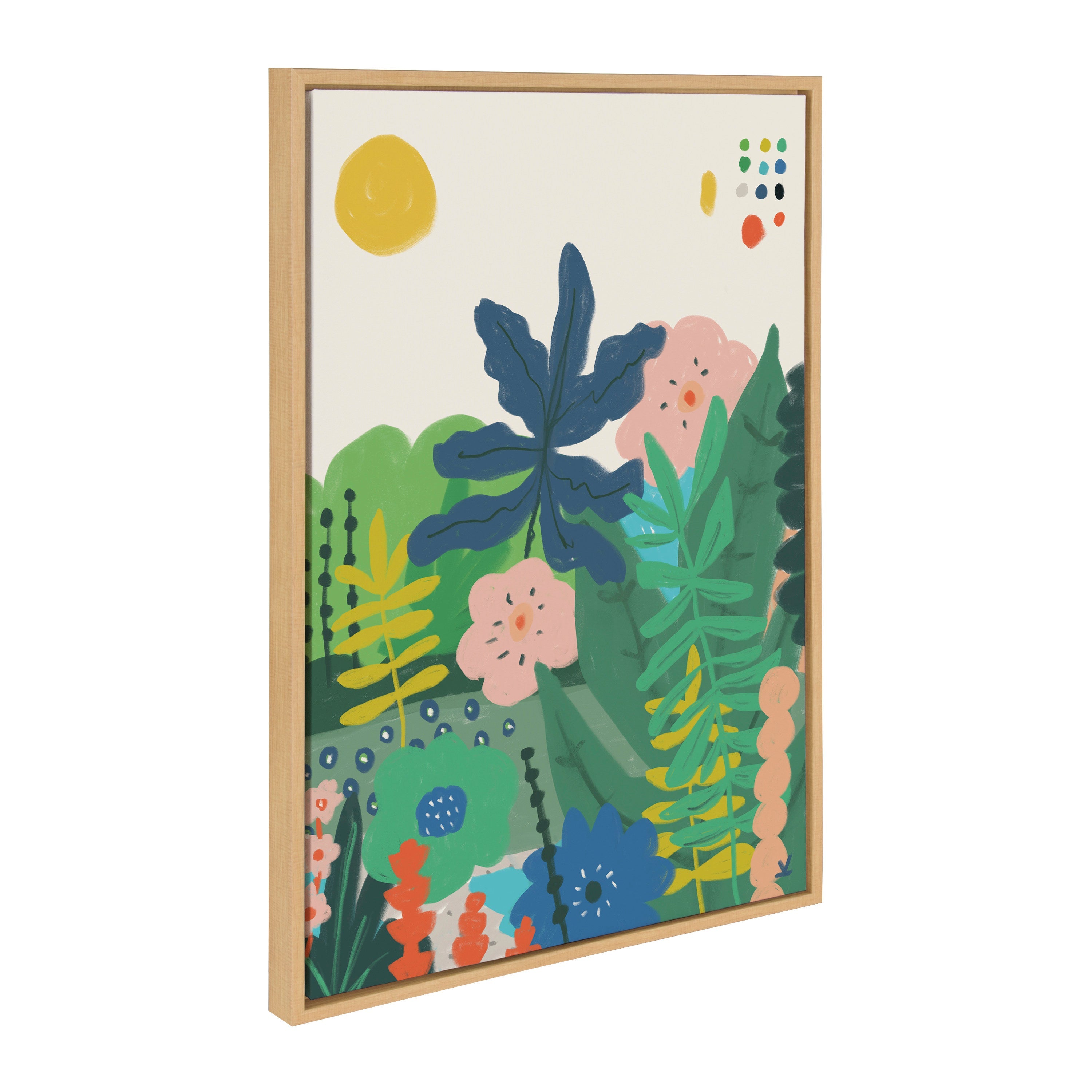 Sylvie Zen Garden 1 Framed Canvas by kateandlaurel - product image 16 for Resin Society