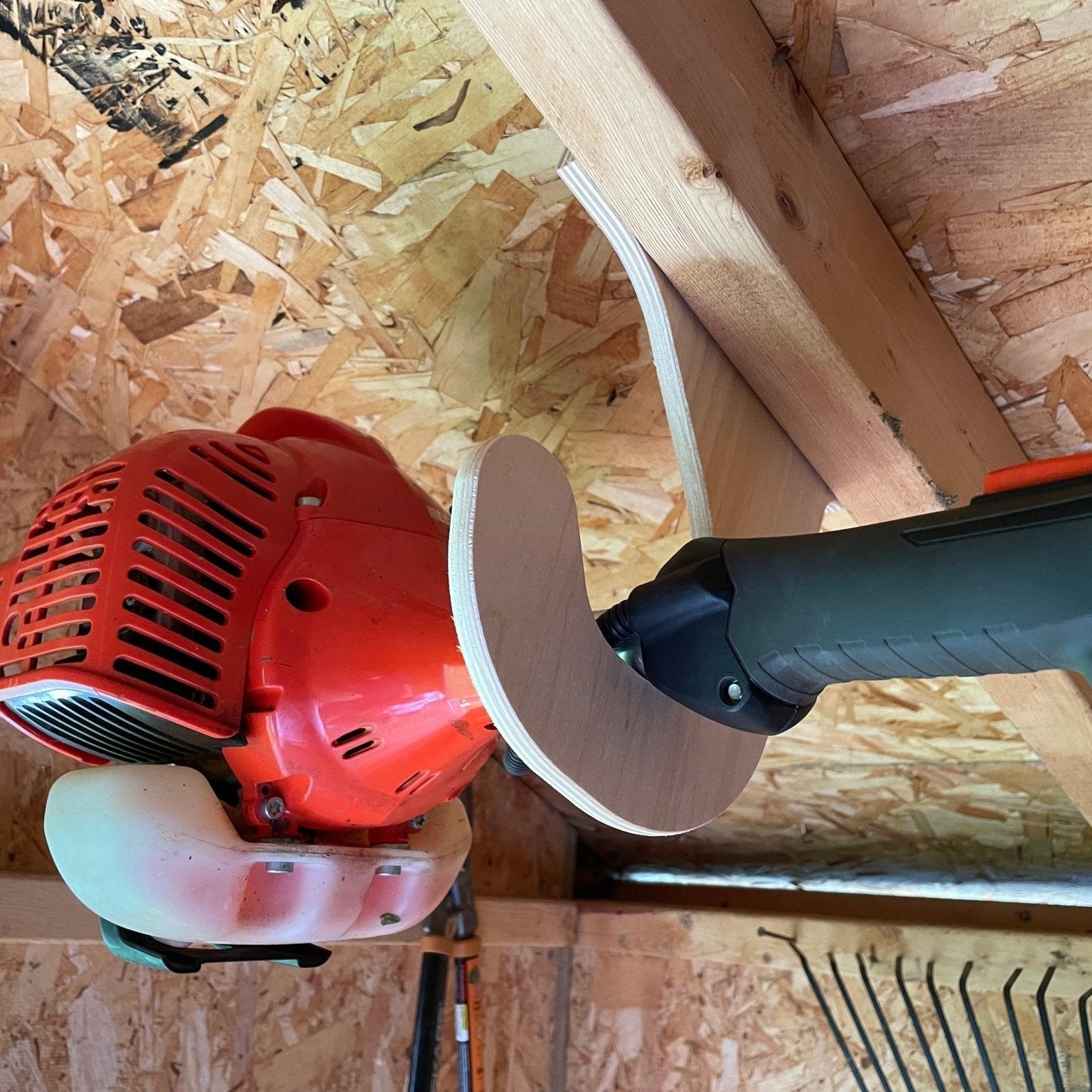 Ceiling Mounted Weed Wacker Rack