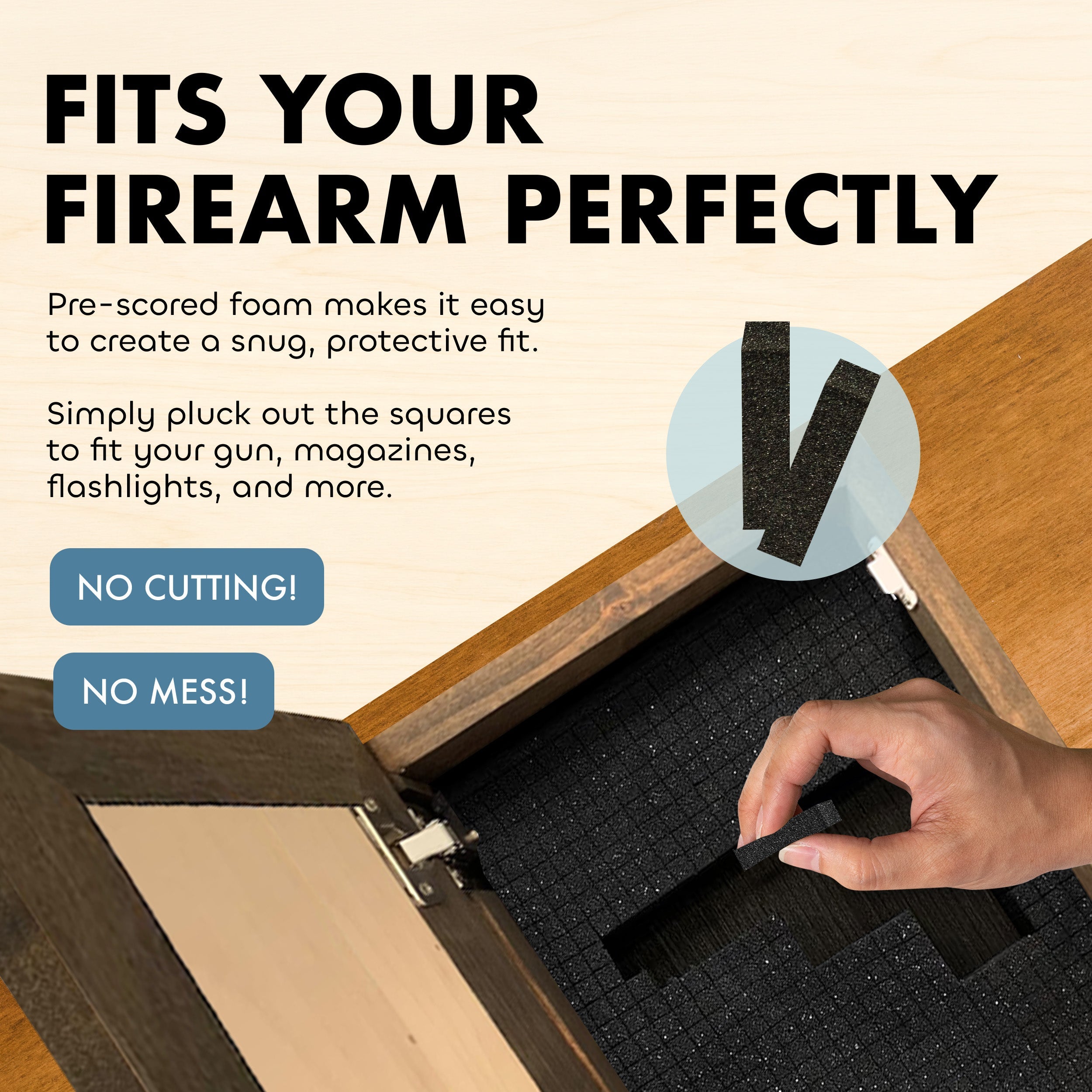 Hidden Gun Storage Cabinet Welcome to Our Home by Bellewood Designs - product image 5 for Resin Society