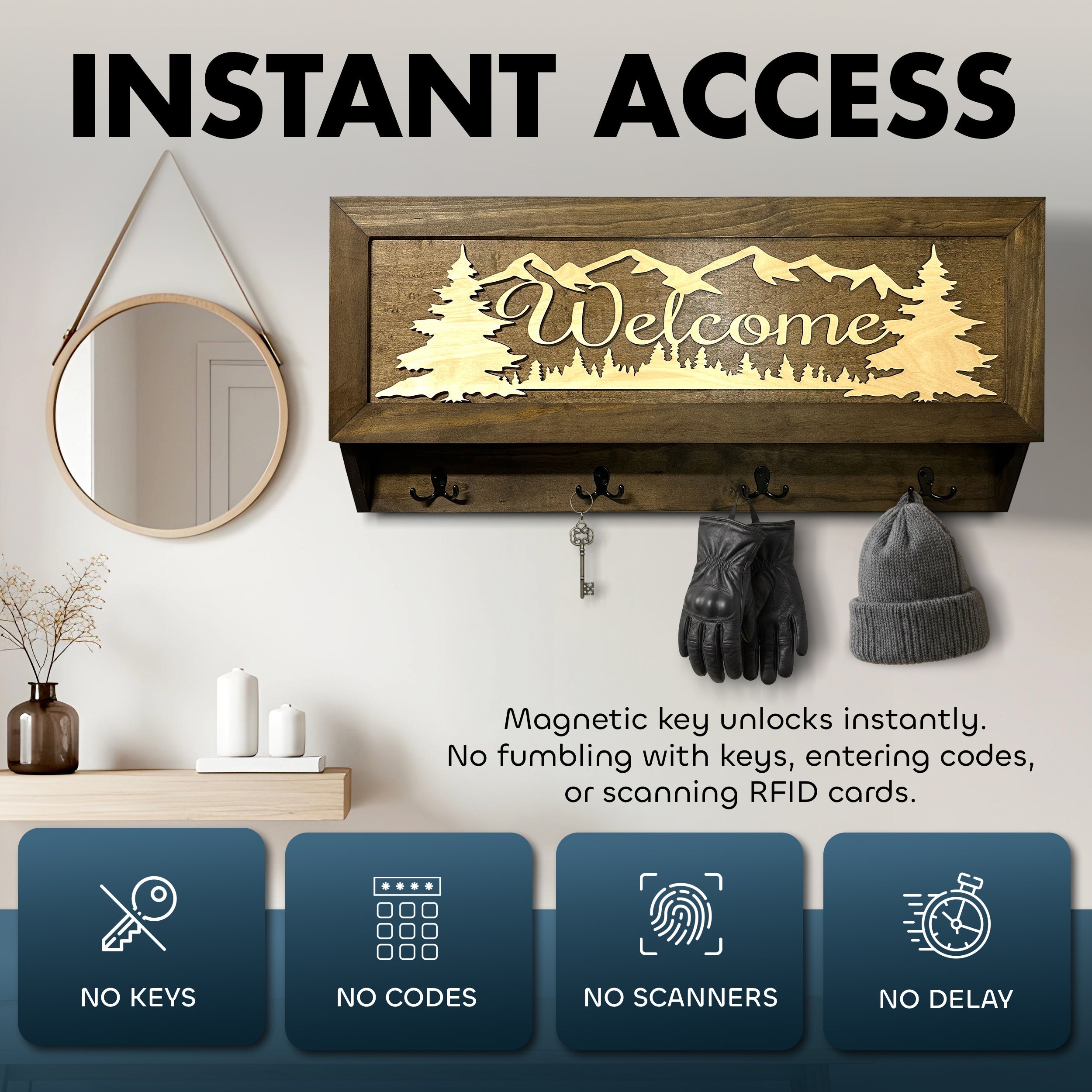 Mountain Scene Welcome Concealment Decor by Bellewood Designs - product image 4 for Resin Society