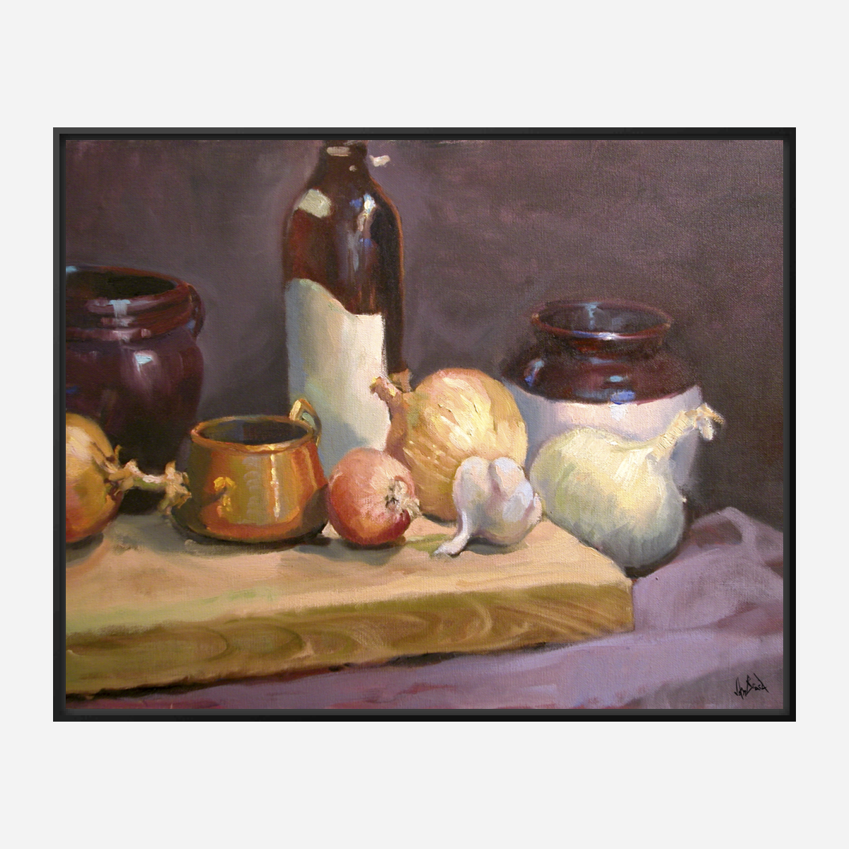 Wine Bottle Artist Enhanced Canvas Print by John Beard Collection - product image 5 for Resin Society