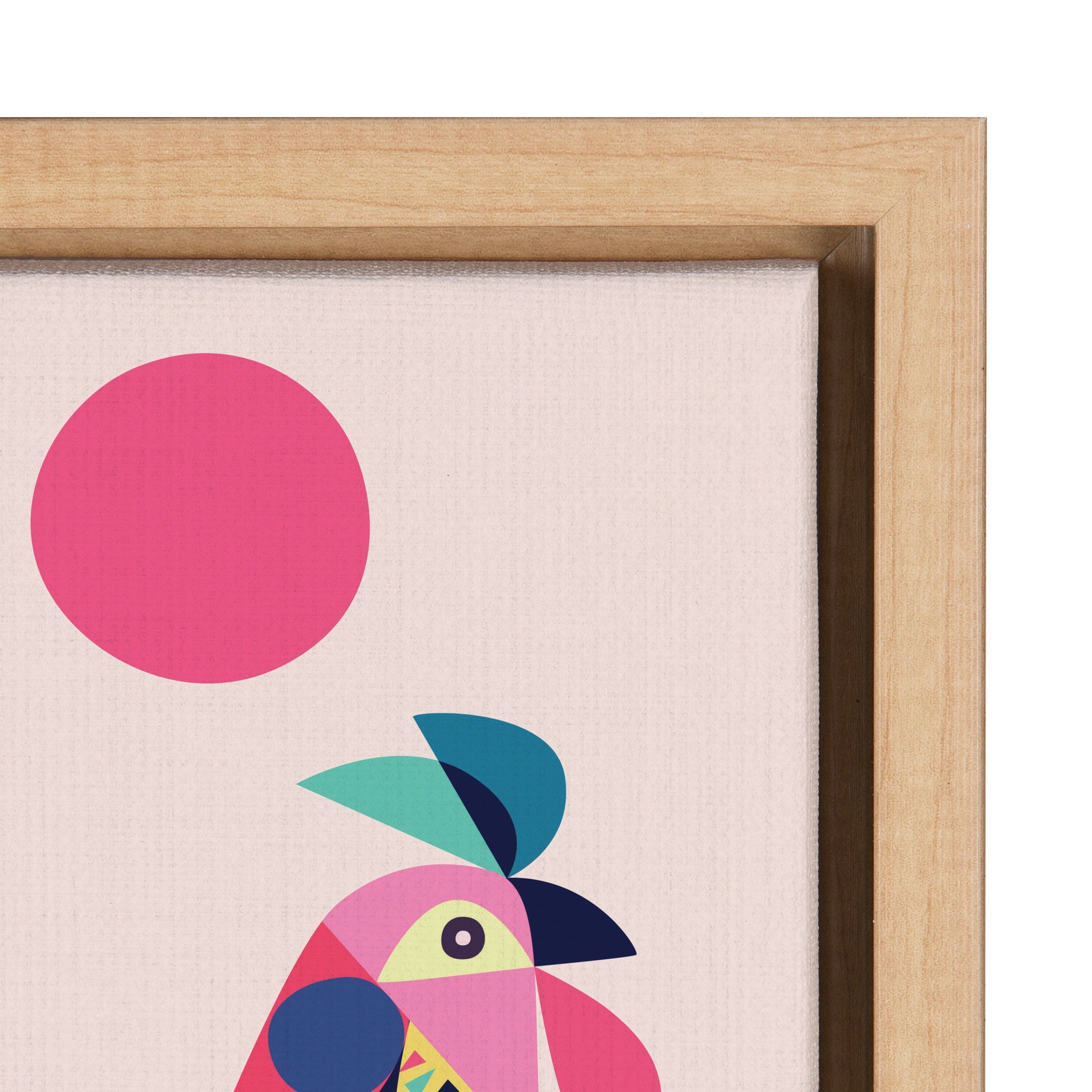 Sylvie Mid Century Modern Wyandotte Framed Canvas by kateandlaurel - product image 3 for Resin Society
