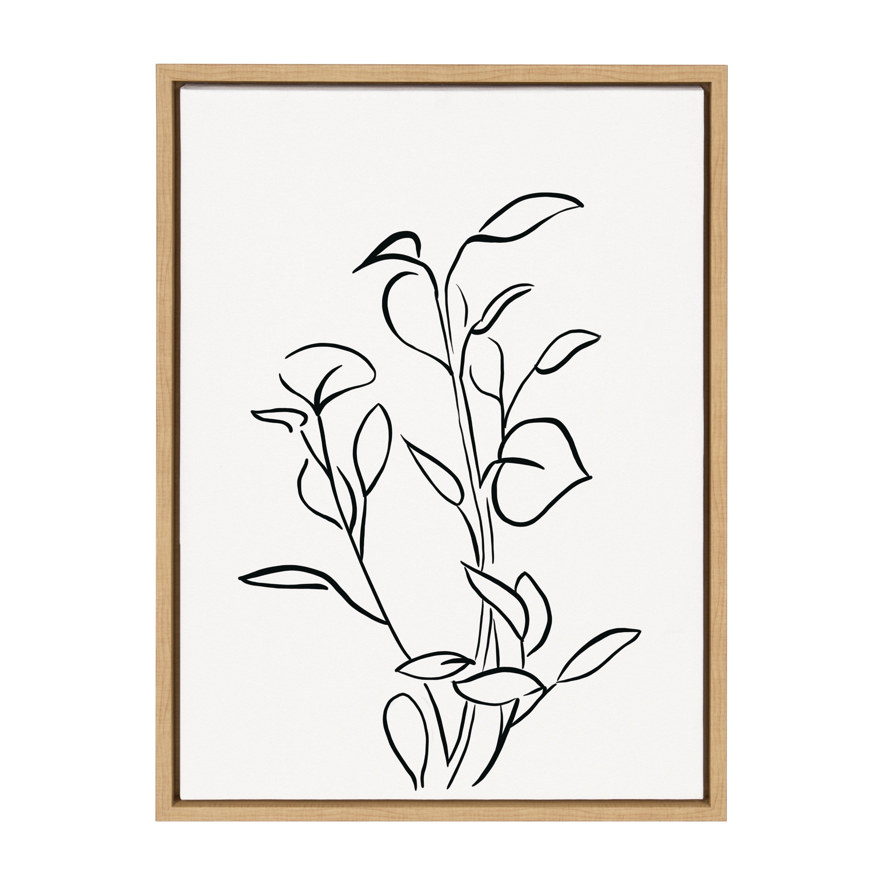 Sylvie Botanical Sketch Print No 2 Framed Canvas