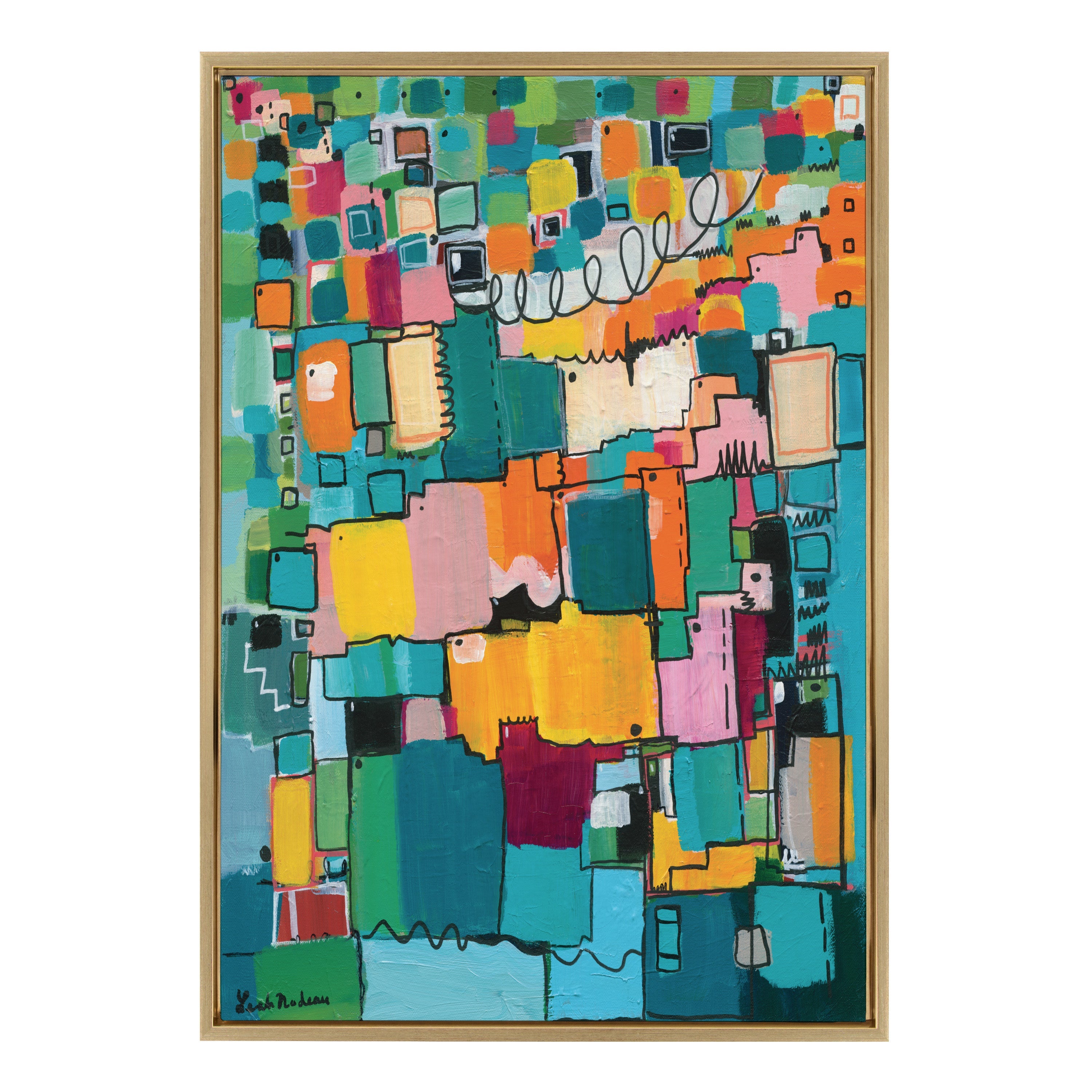 Sylvie Afternoon Delight Framed Canvas by Leah Nadeau by kateandlaurel - product image 16 for Resin Society