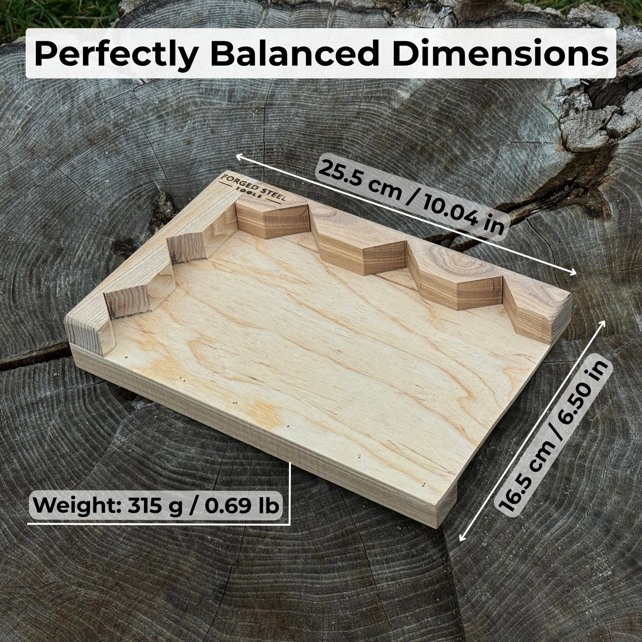 Handcrafted wooden bench hook for carving and chiseling by Sharky Forged Steel Tools